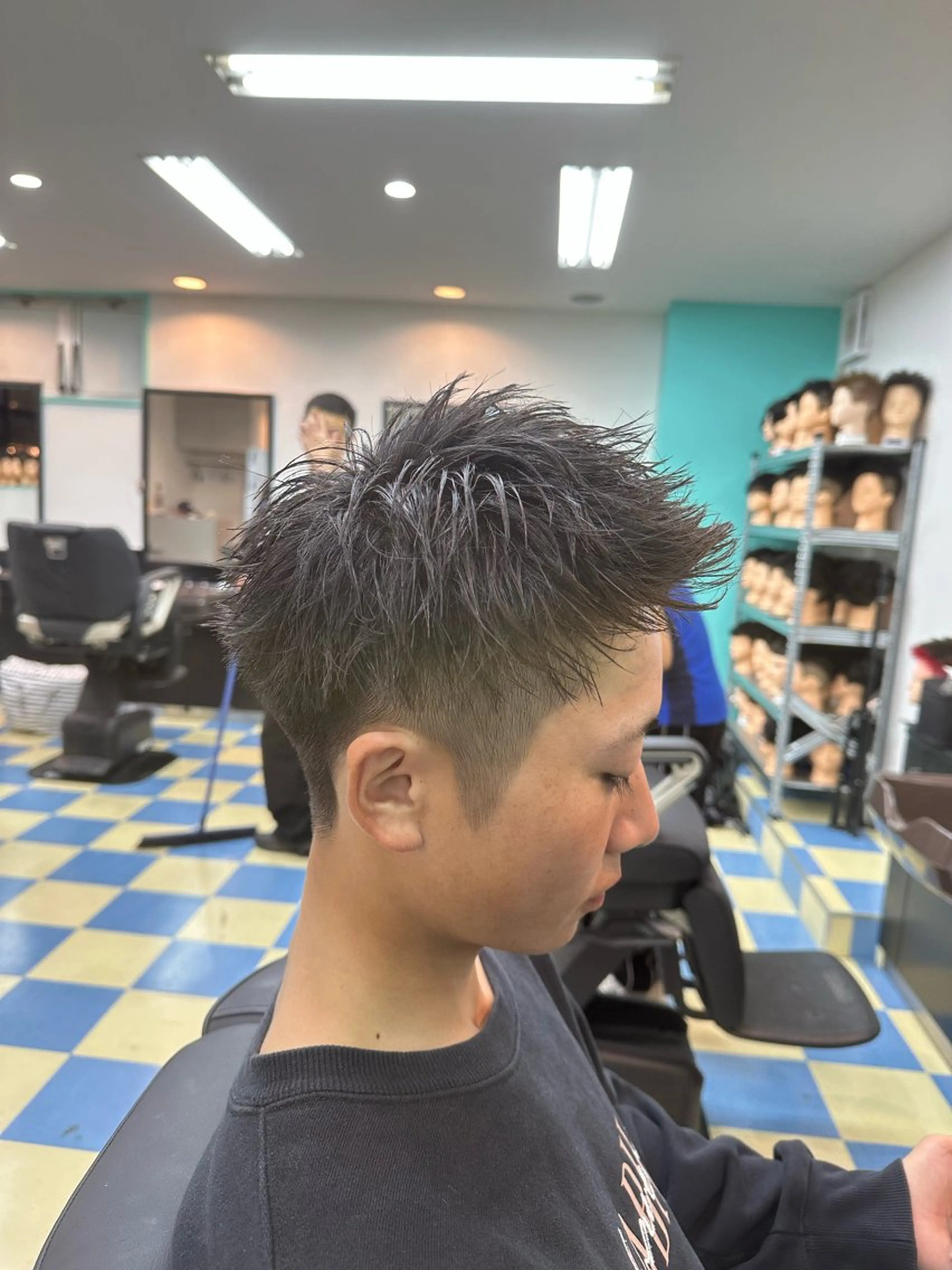 メンズ アップバング モヒカン 七三 メンズ特化/フェード /パーマ/かいりのヘアスタイル