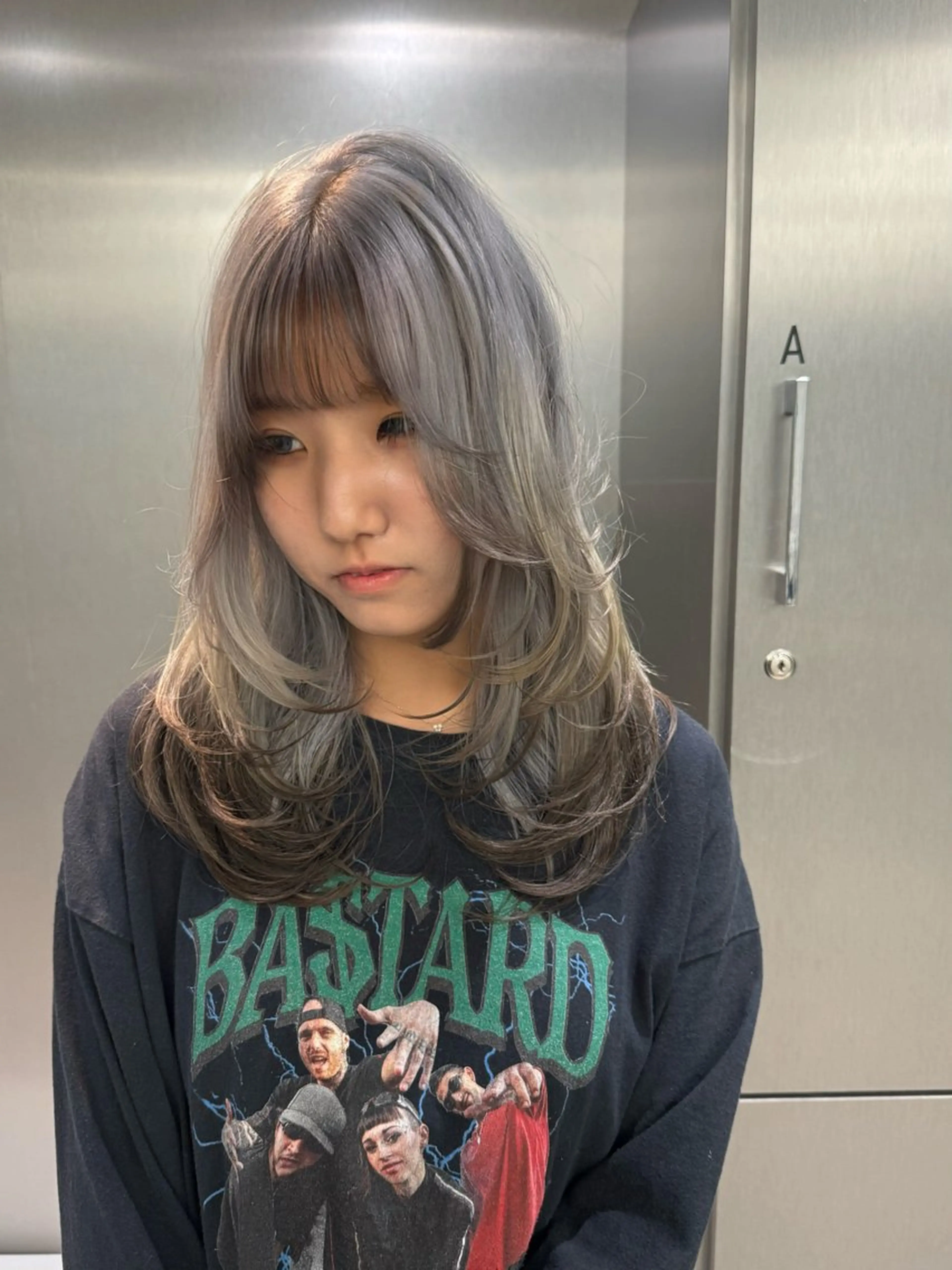 セミロング カラー ヘアカラー ハイトーン/デザイン カラー／悠斗のヘアスタイル