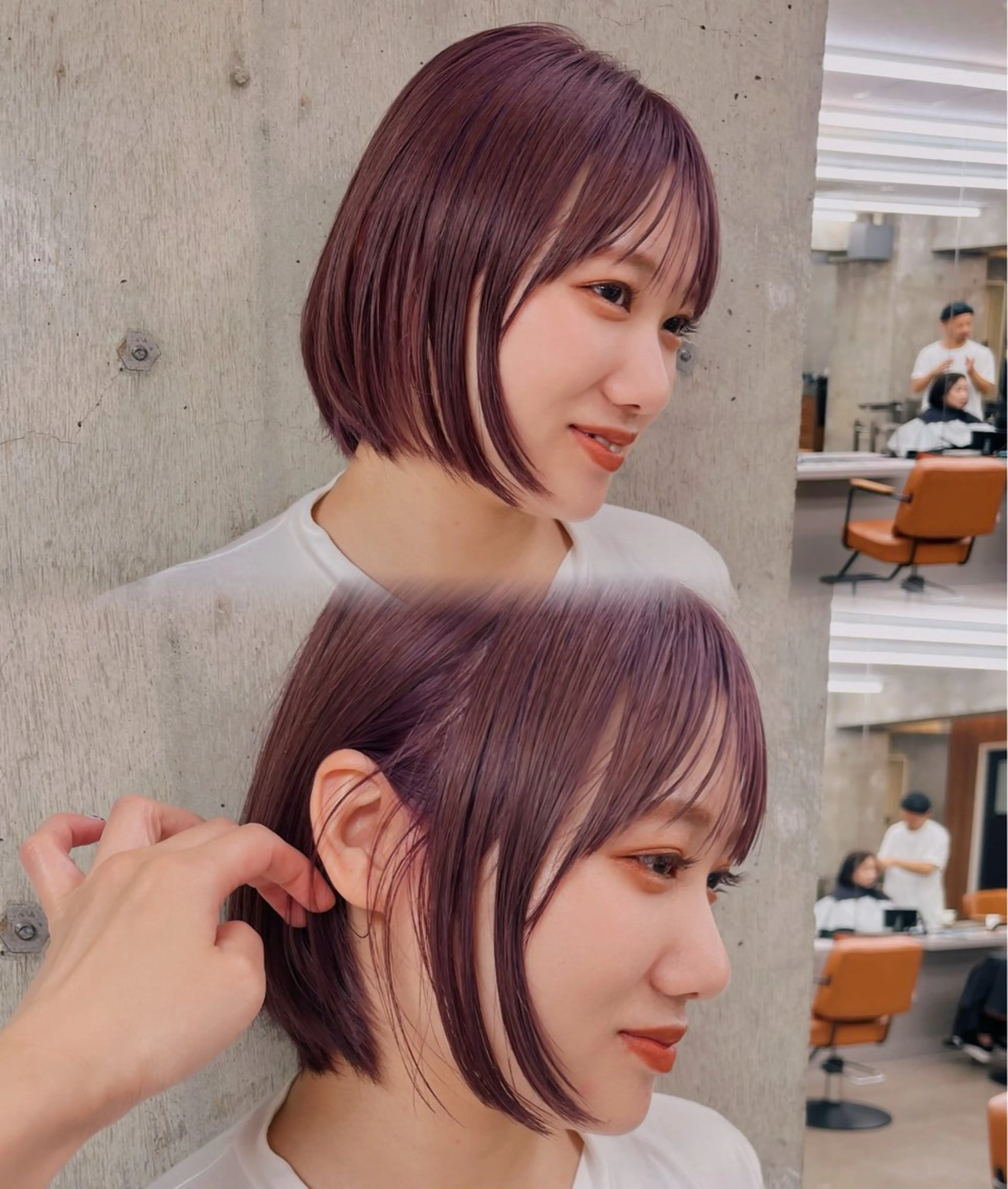 ショート カラー カット ヘアカラー トリートメント このか/似合わせ/ 透明感/ダブルカラーのヘアスタイル