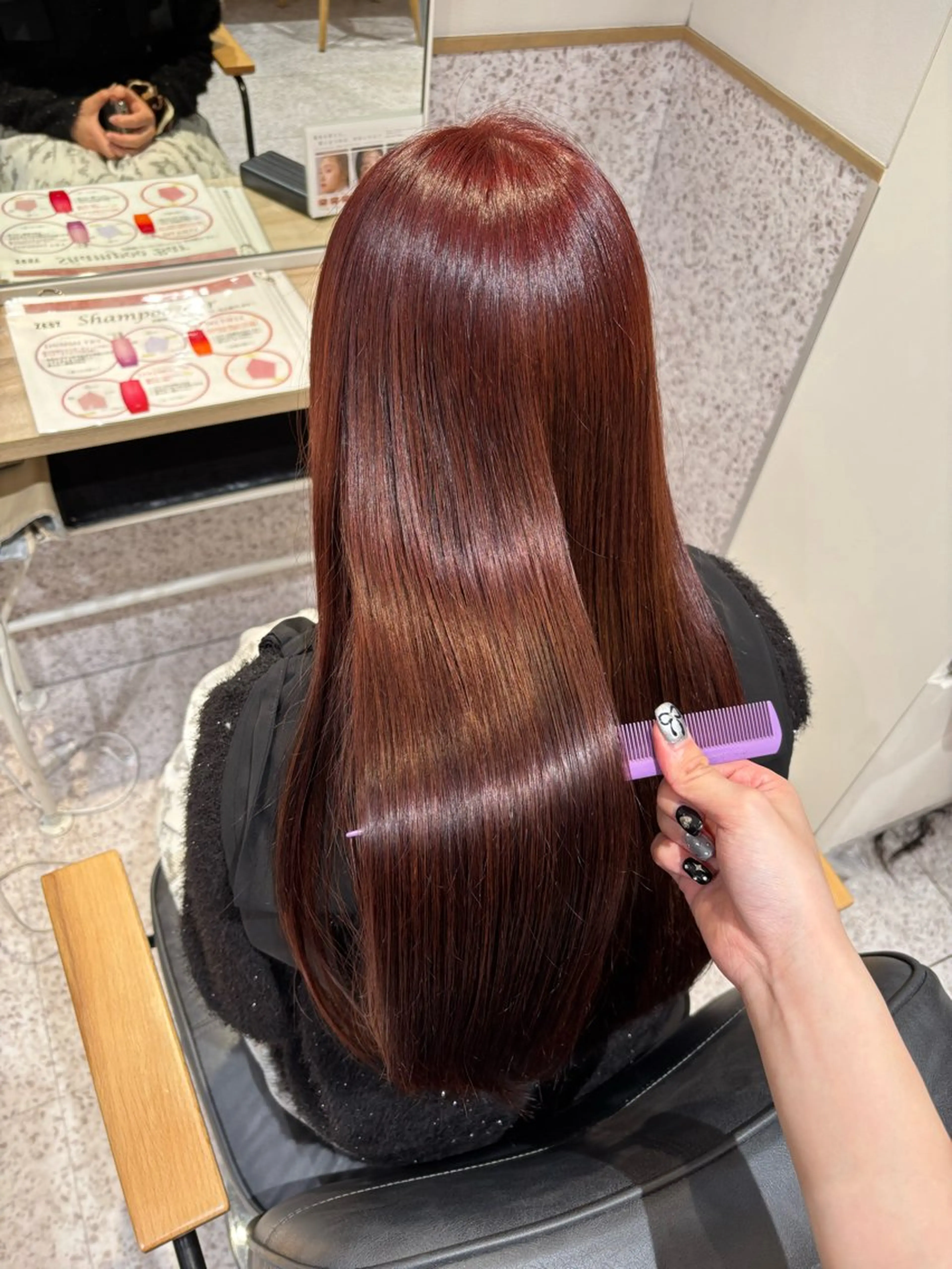ロング カラー ダブルカラー イヤリングカラー ハイライトカラー ハイトーンカラー インナーカラー ヘアカラー 暖色カラー/ パリジェンヌ💟みくのヘアスタイル