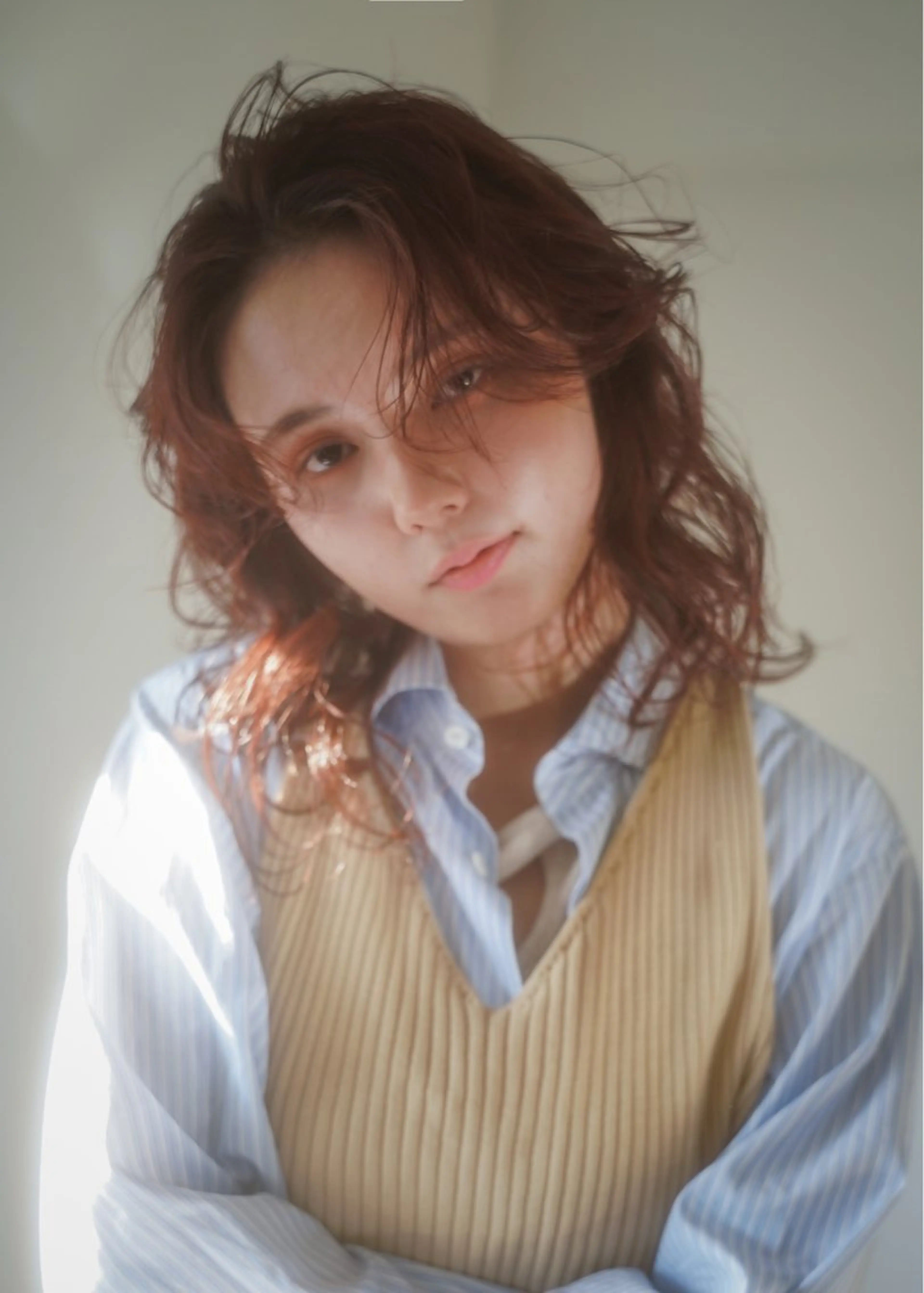 セミロング セミロングパーマ カット パーマ heir studio Baretta所属・山本 銀次郎のヘアスタイル