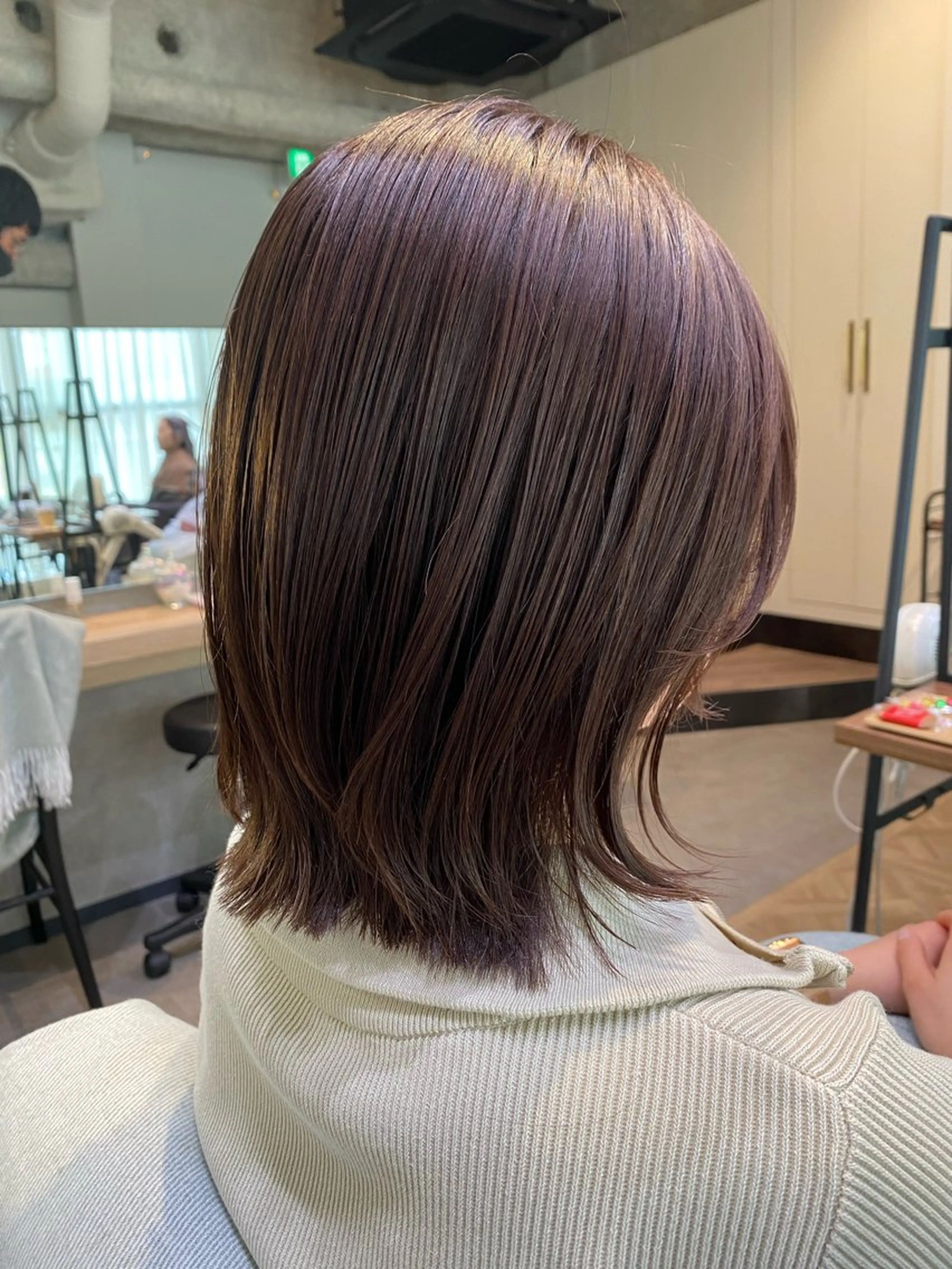 ミディアム カラー カット ヘアカラー トリートメント 新宿 / Aujua ｿﾑﾘｴ🫧森田涼介のヘアスタイル