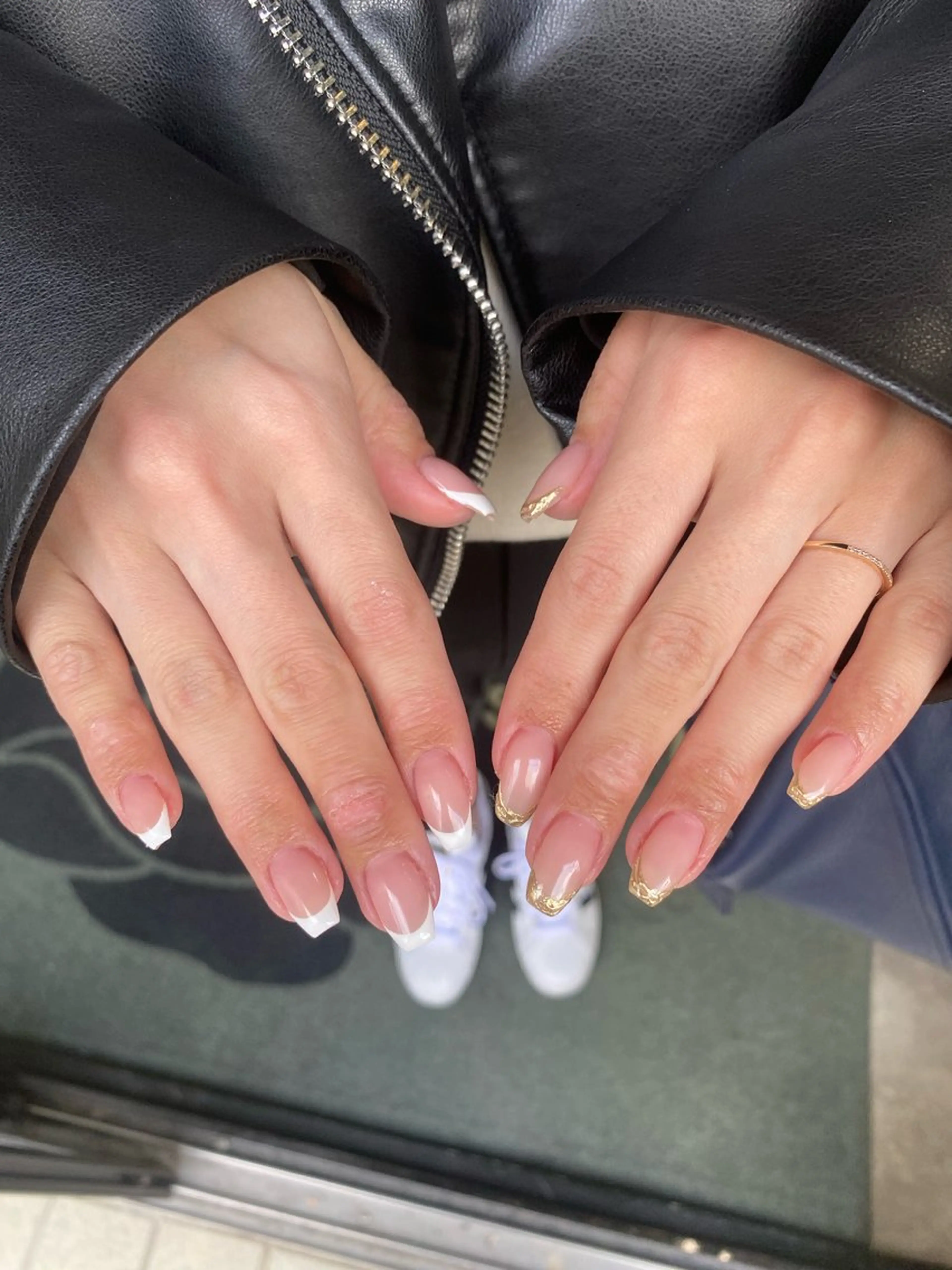 ネイル アートネイル フレンチネイル 持ち込み シンプルネイル 春ネイル ハンドネイル NANA RIKOのエステ・リラクイメージ