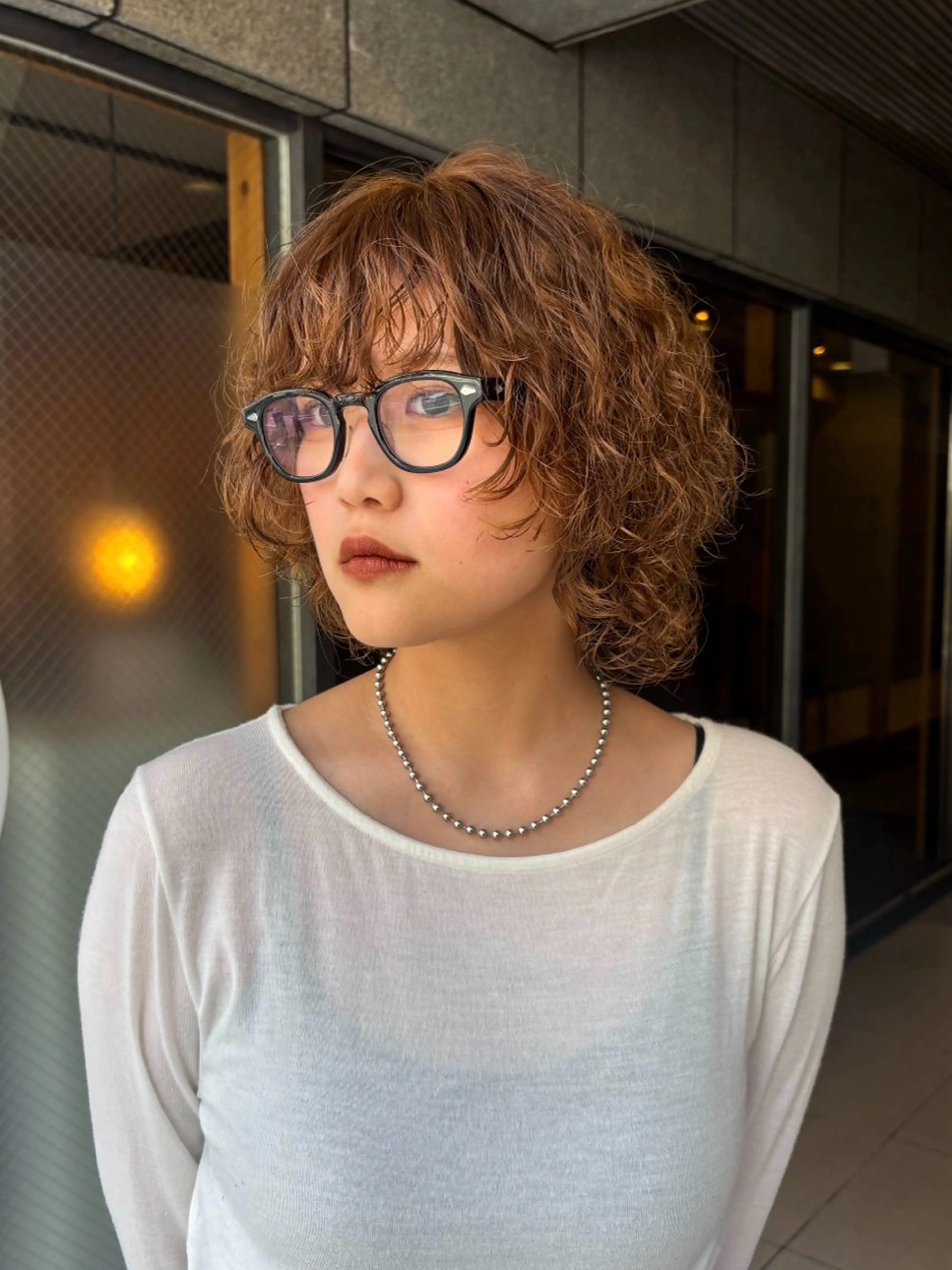 ミディアム カラー パーマ ミディアムパーマ izumi/ ボブ/パーマのヘアスタイル