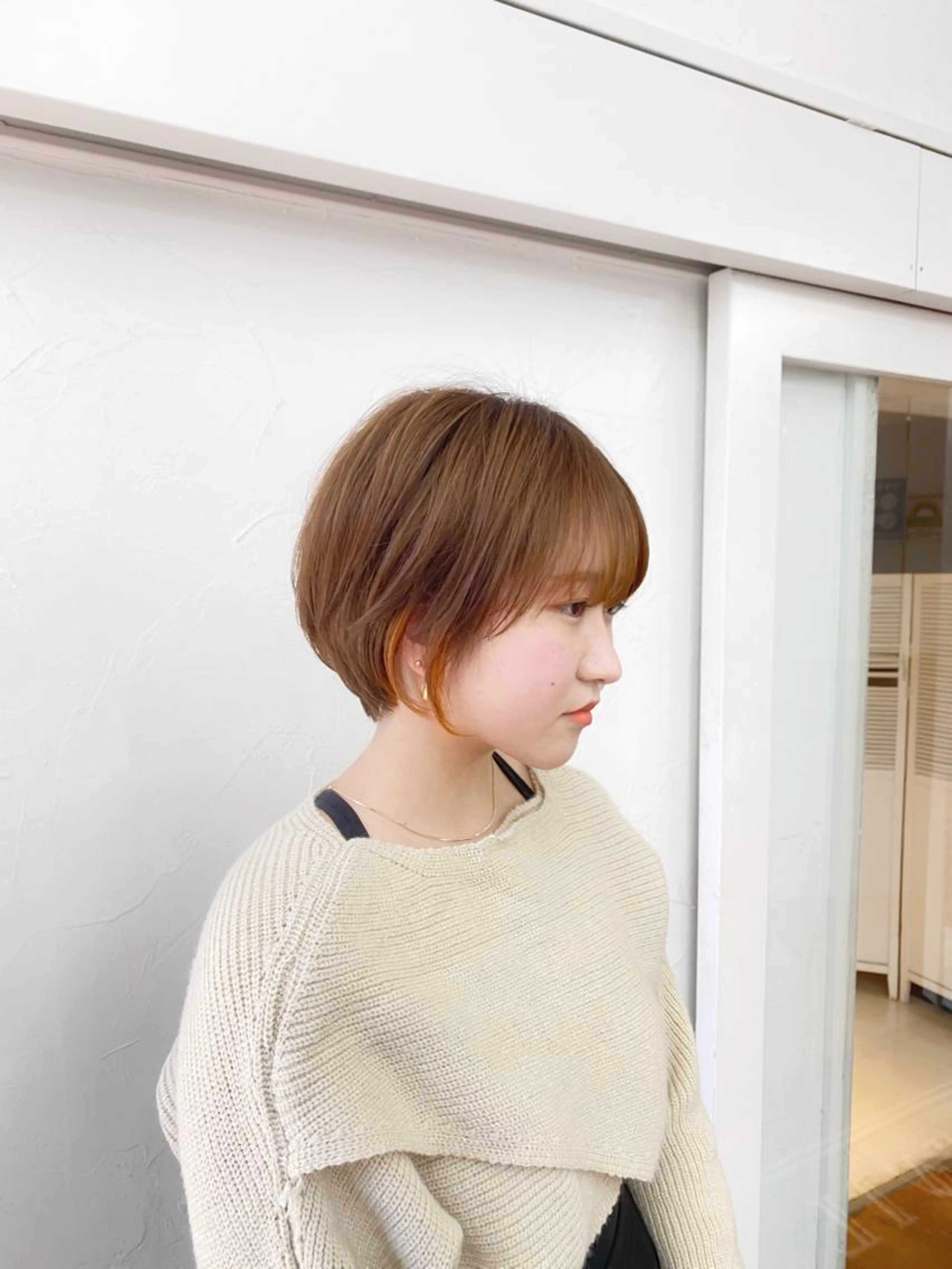 《おしゃれ度No.1》黄金比率カット+透明感カラー+イヤリングカラー+4stepトリートメントの写真