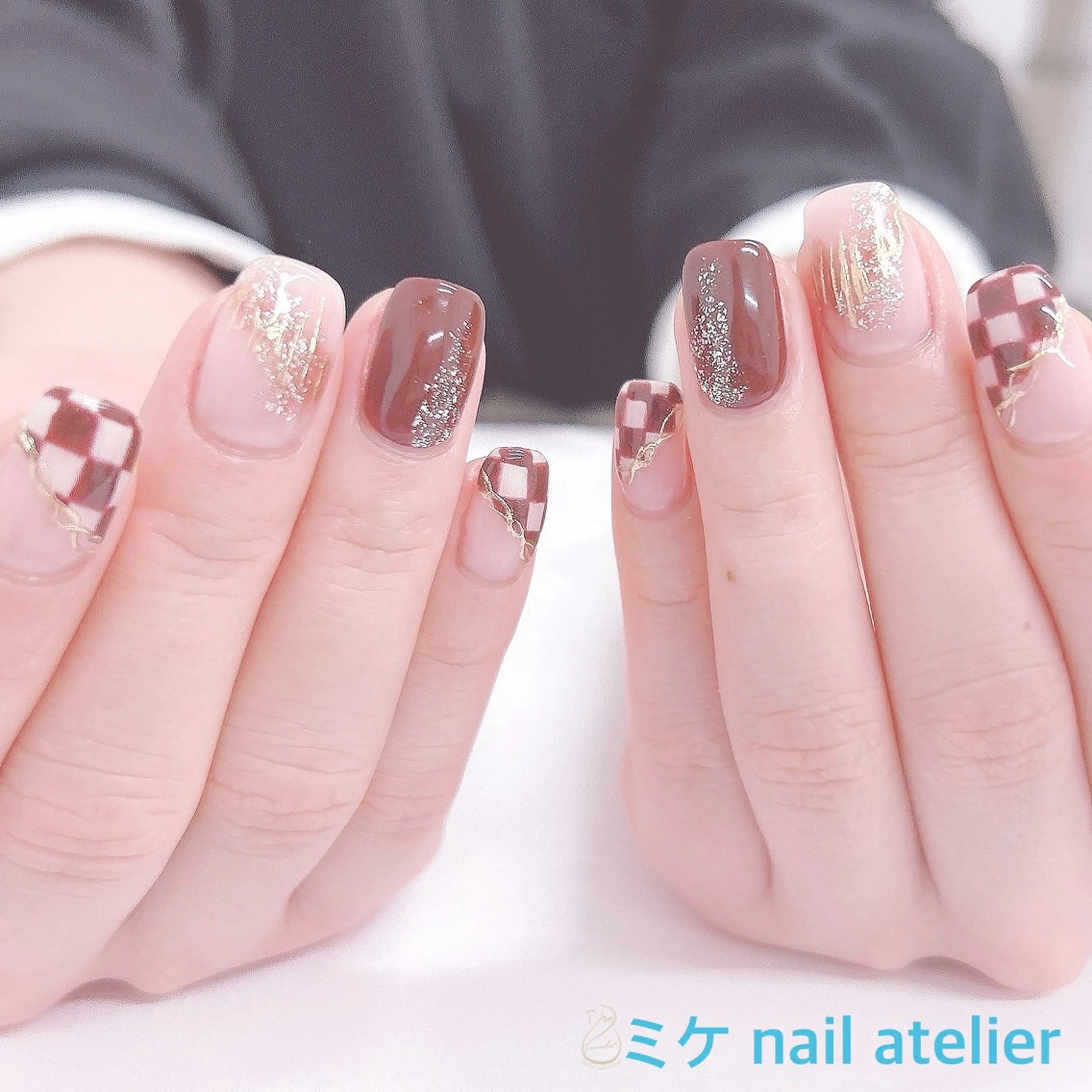 ネイル アートネイル ジェルネイル ミラーネイル ワンカラーネイル バレンタイン ハンドネイル h. rikaのネイルデザイン