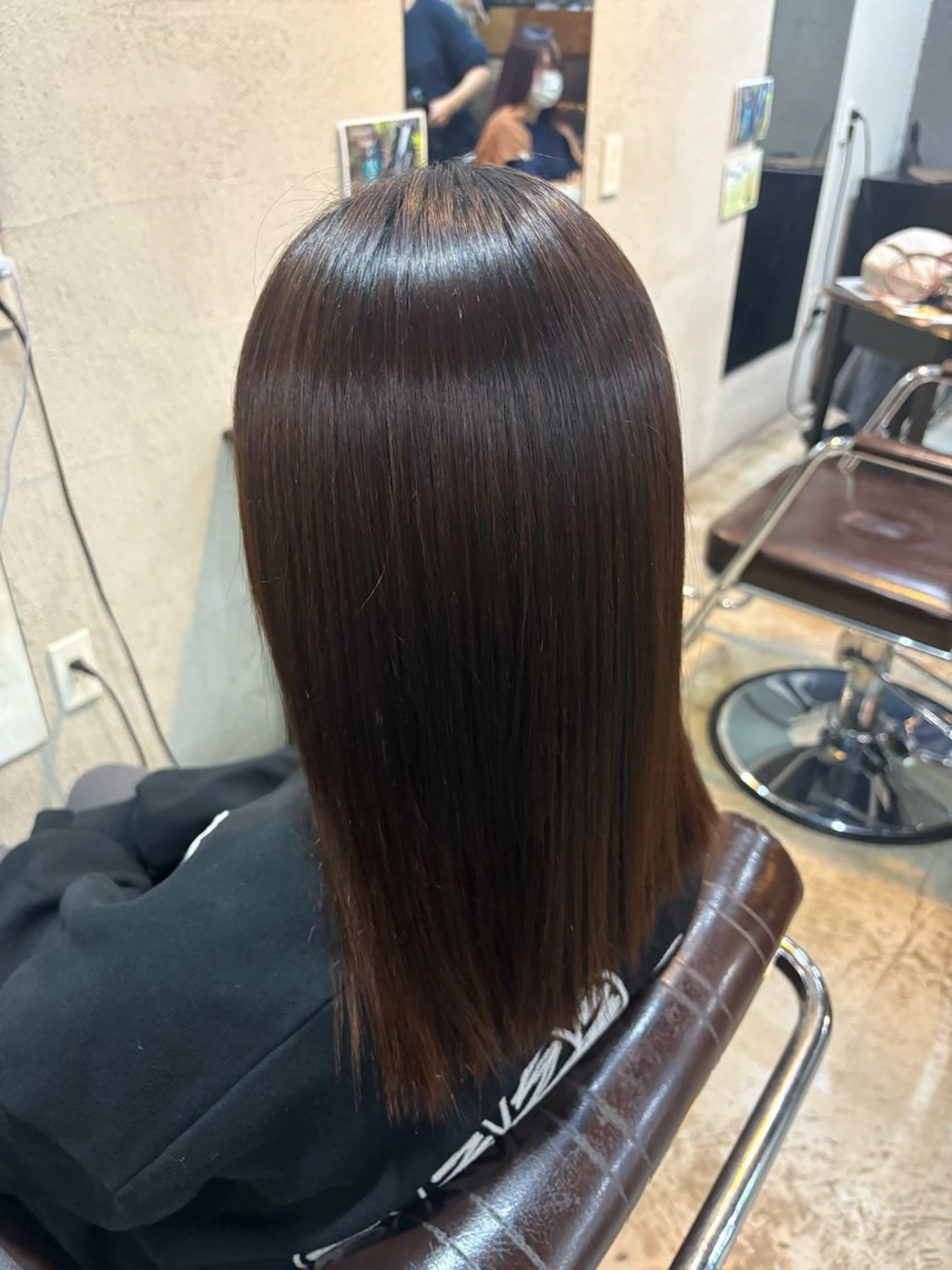 セミロング 縮毛矯正 BULL松戸⭐️ 渡邉 春佳のヘアスタイル