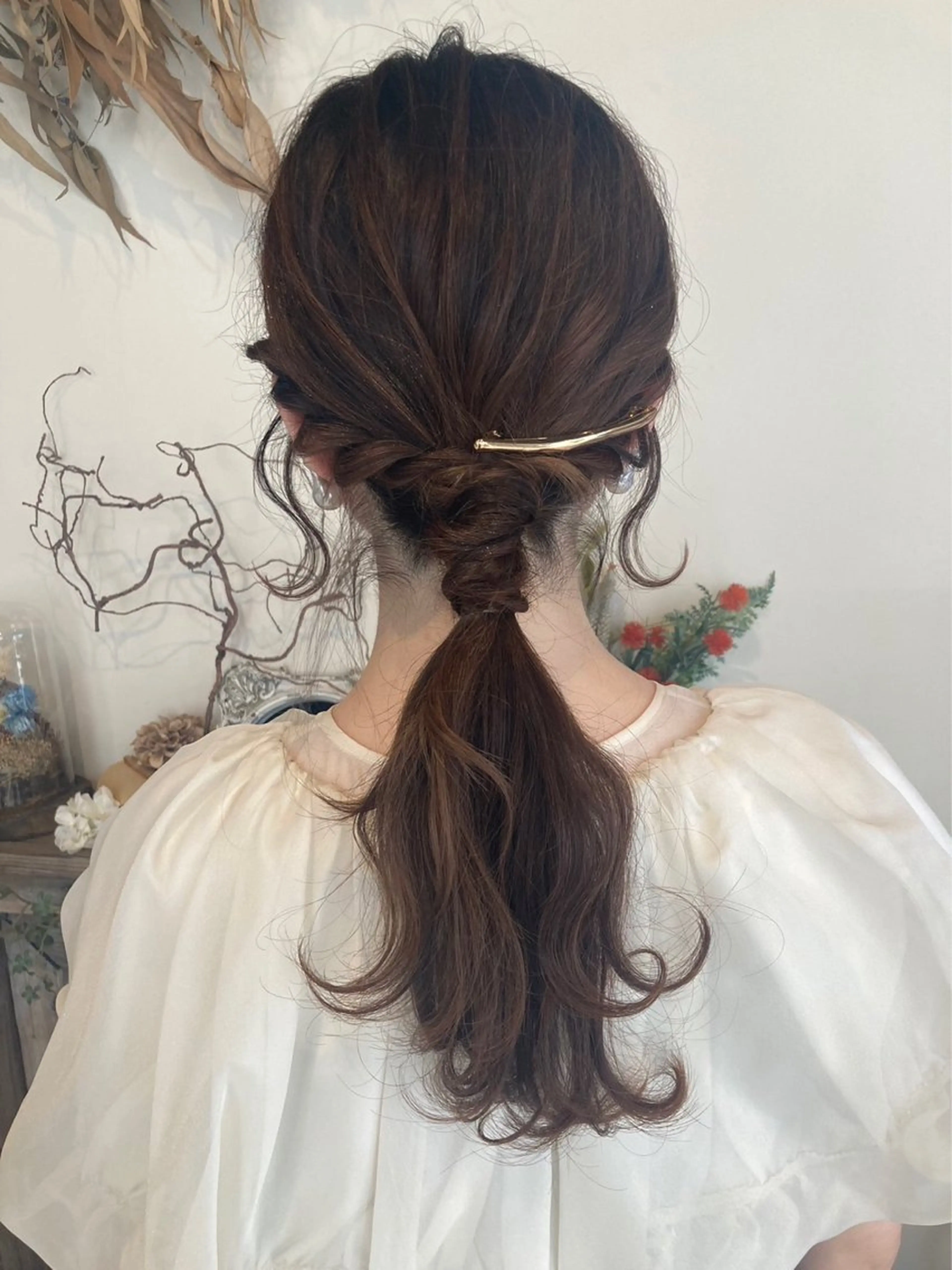 セミロング ヘアアレンジ ヘアセット 🌷nanase🌷 gally hairのヘアスタイル