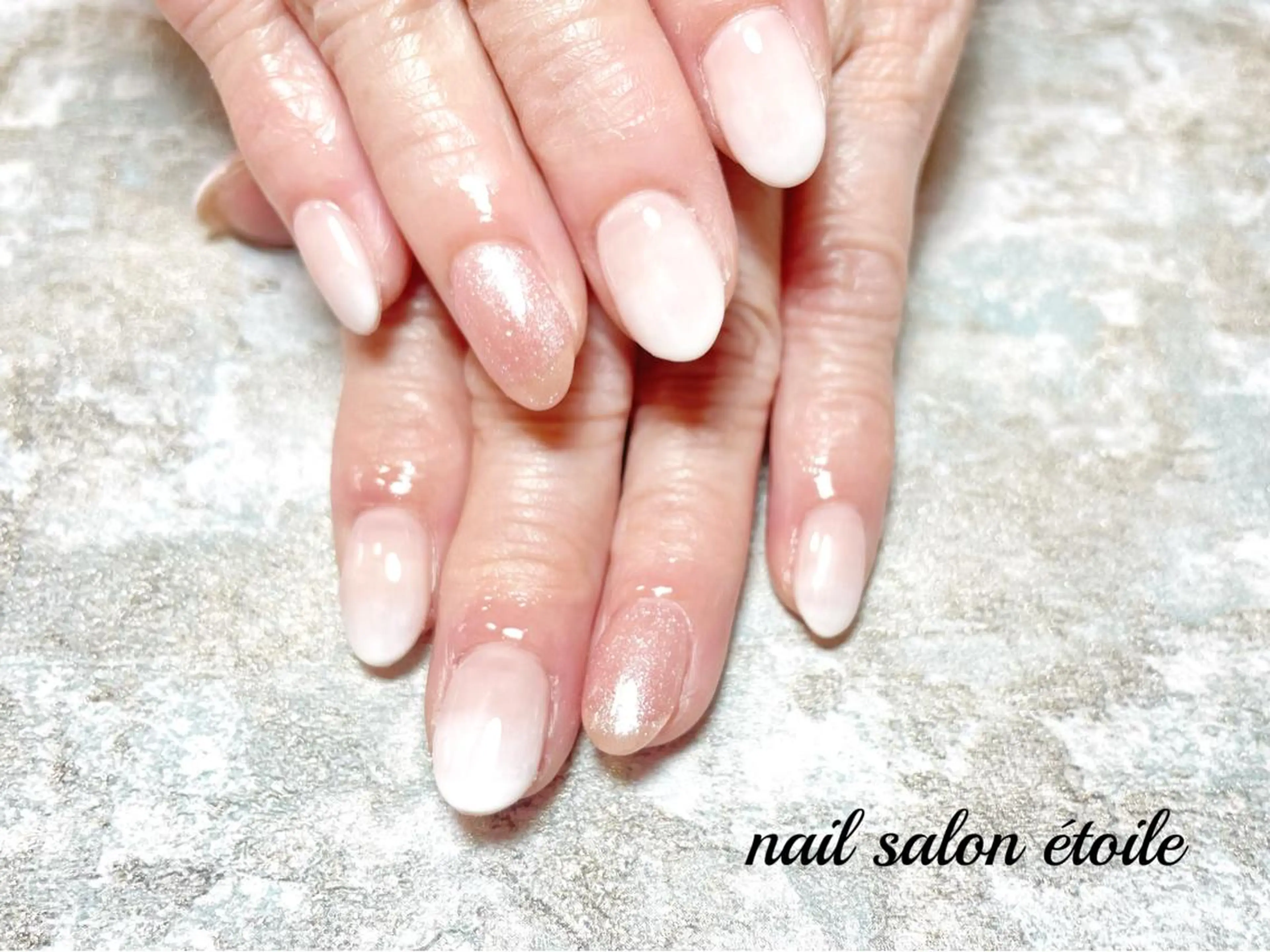 ネイル アートネイル ジェルネイル グラデーション シンプルネイル ブライダルネイル ハンドネイル nail salon étoileのネイルデザイン