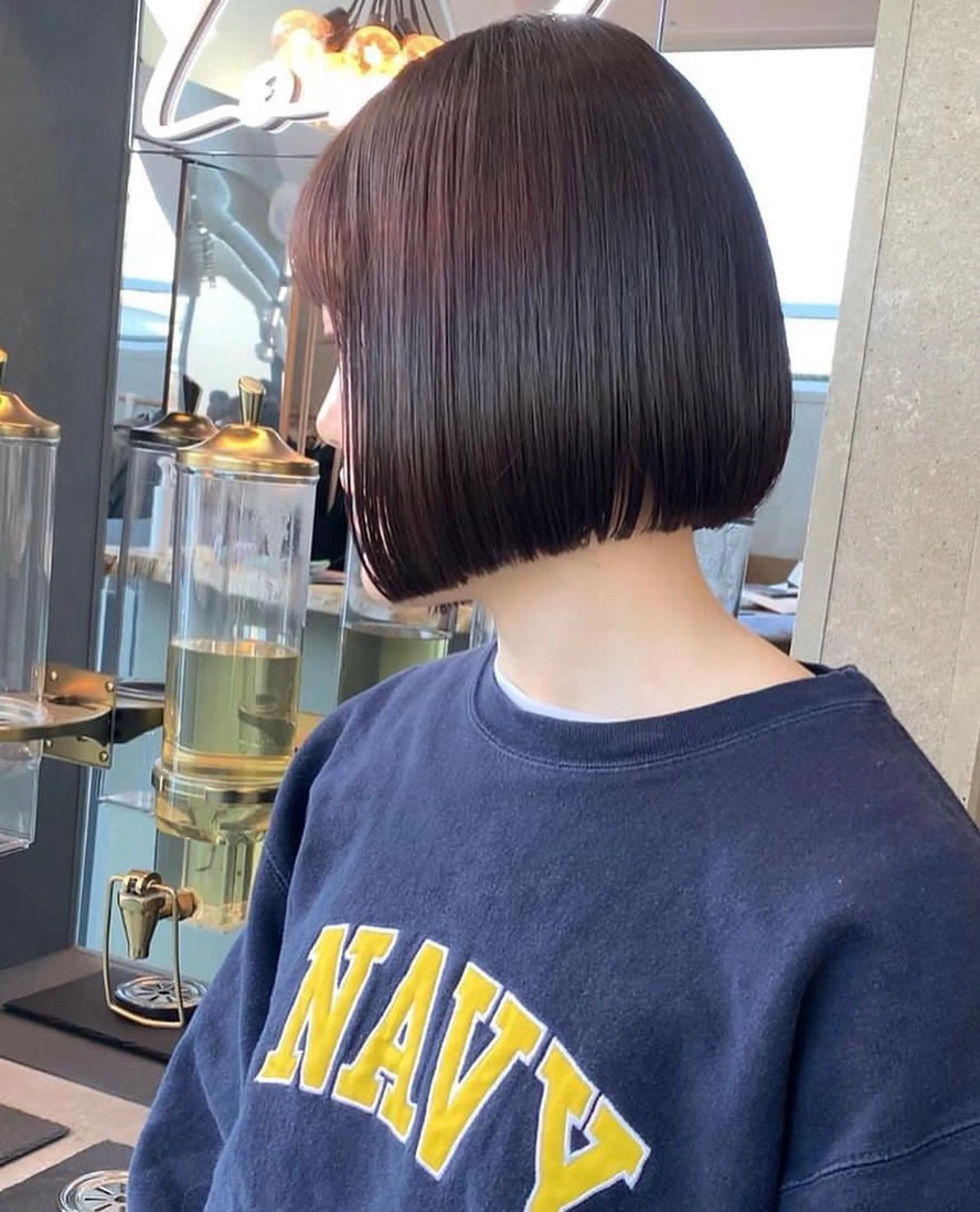 ミディアム カット ヘアカラー 縮毛矯正 トリートメント 💖ボブ/髪質改善 顔周りレイヤー/ユイのヘアスタイル