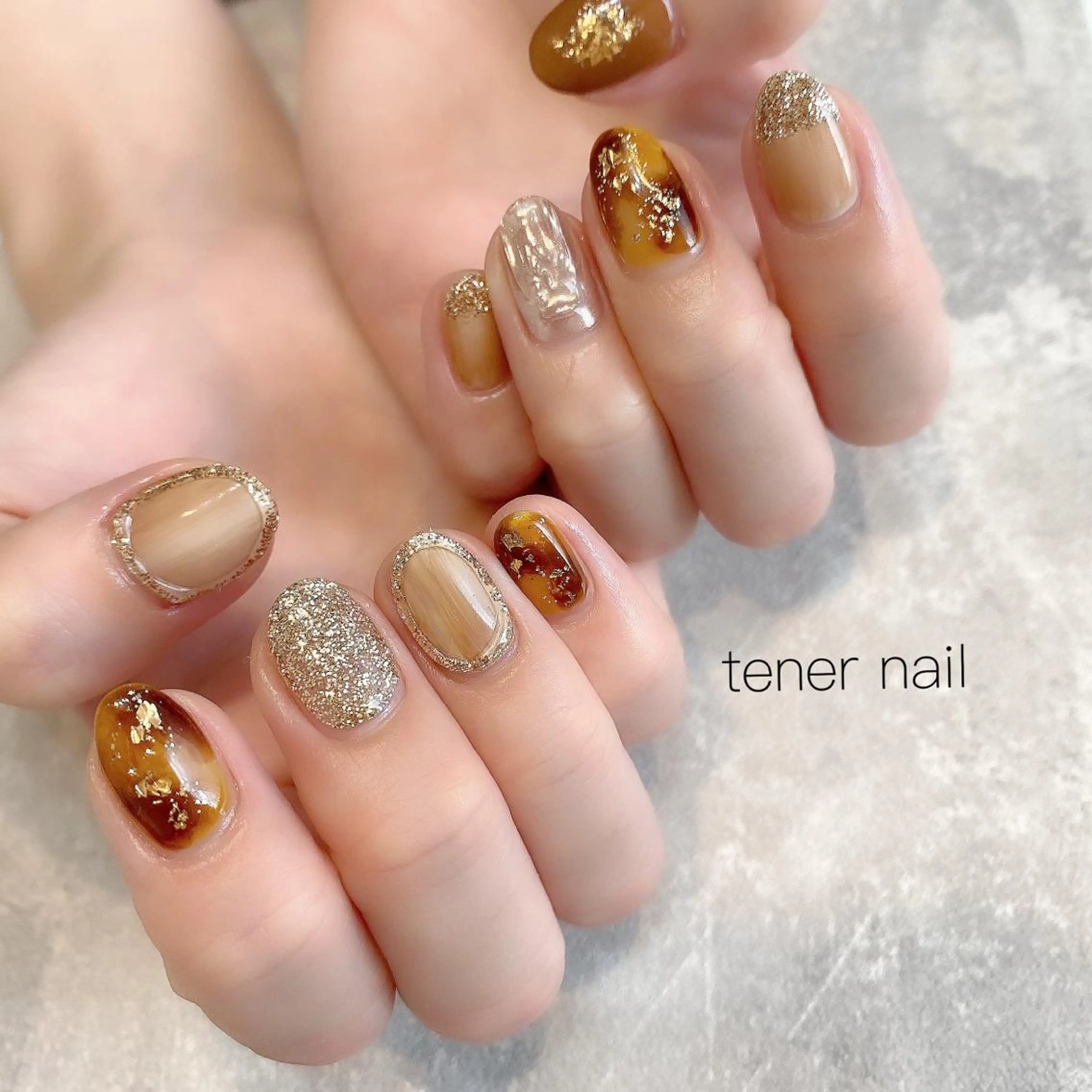 ネイル べっ甲ネイル tener  nail  テネルネイル所属・テネルネイル tener nailのネイルデザイン