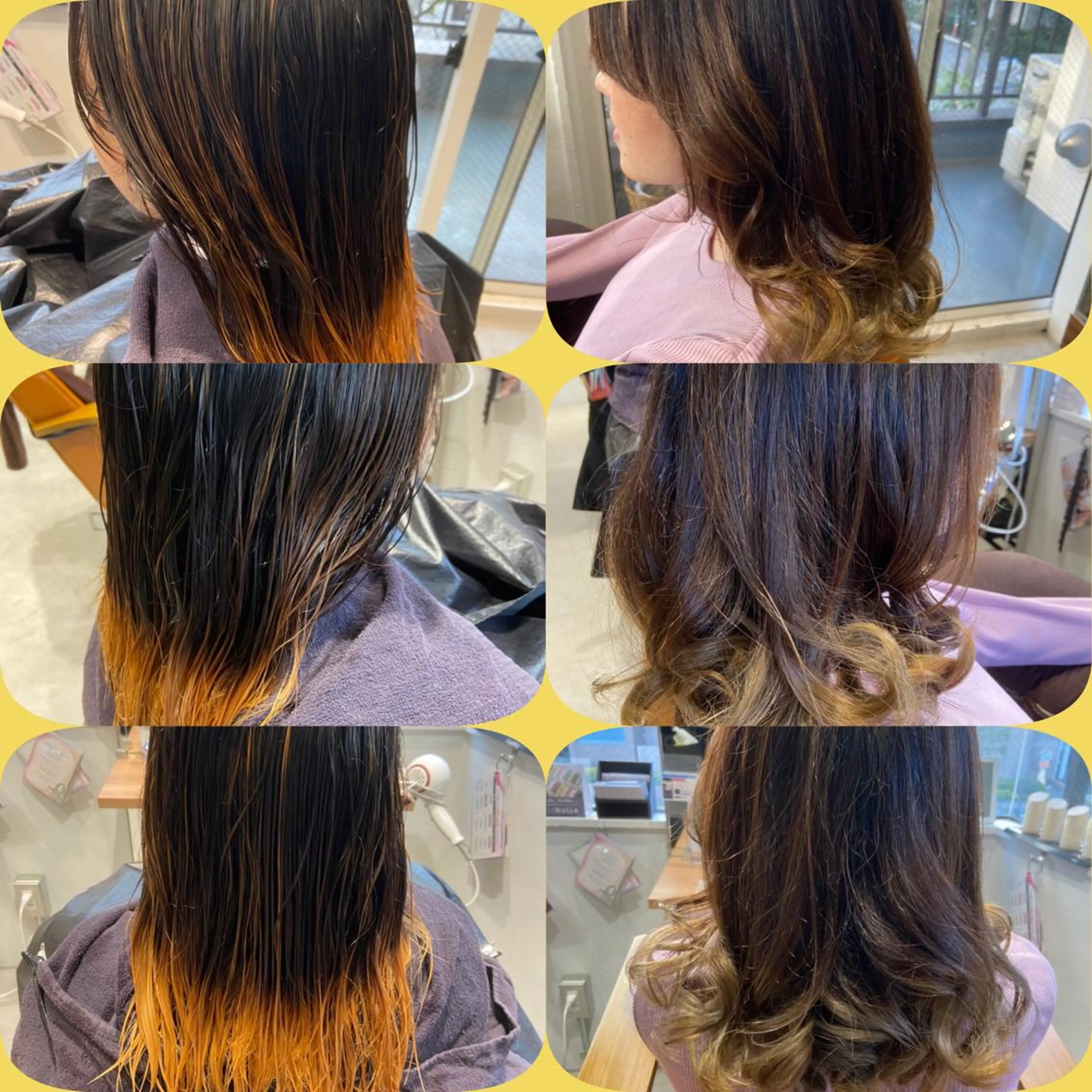 セミロング カラー バレイヤージュ ベージュカラー ブリーチ ハイライトカラー ミルクティーベージュ 代表　清水稔也 オージュアソムリエのヘアスタイル