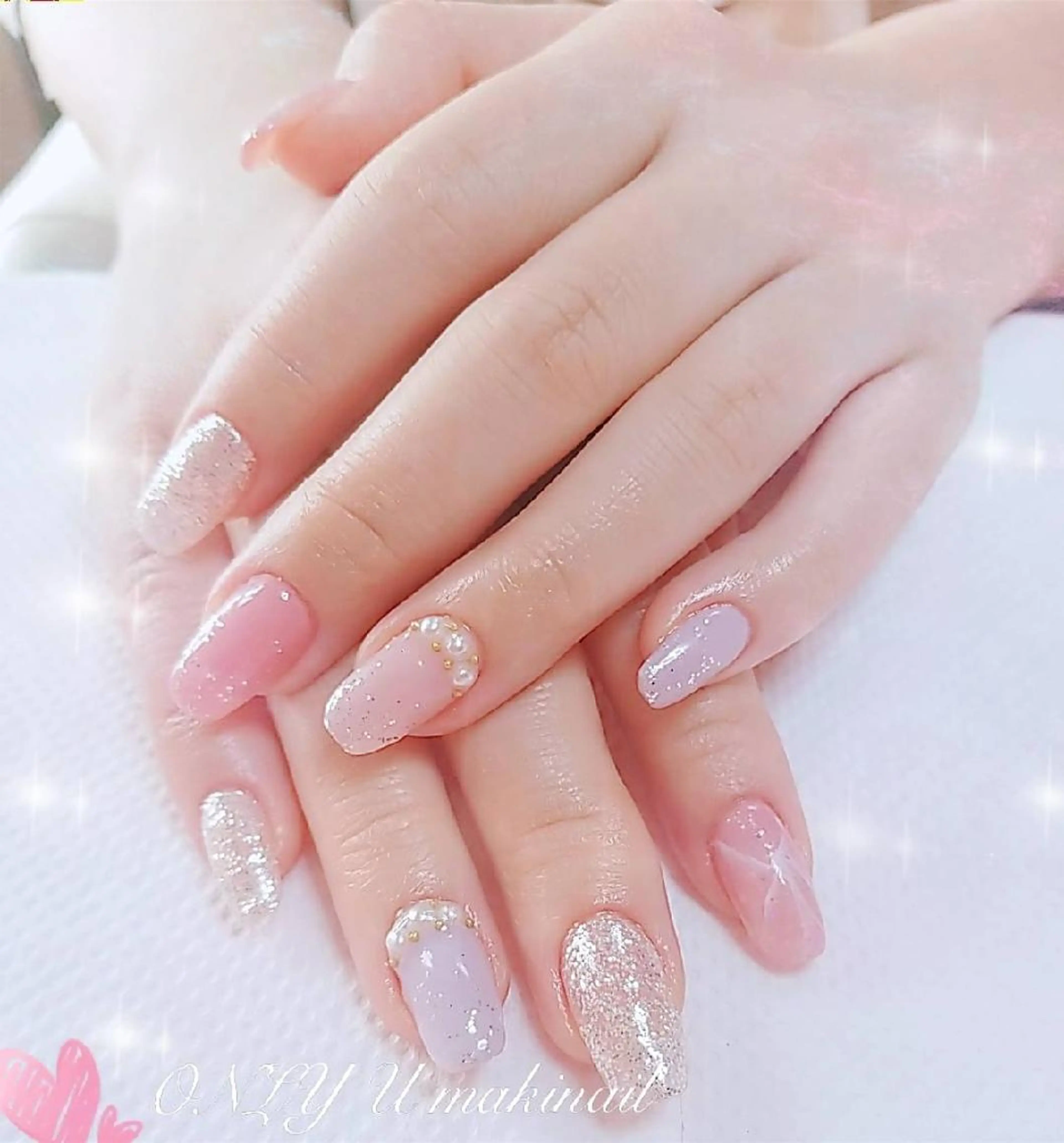 ネイル 大理石ネイル(マーブル) ハンドネイル ハンドケア Makinail makiのネイルデザイン