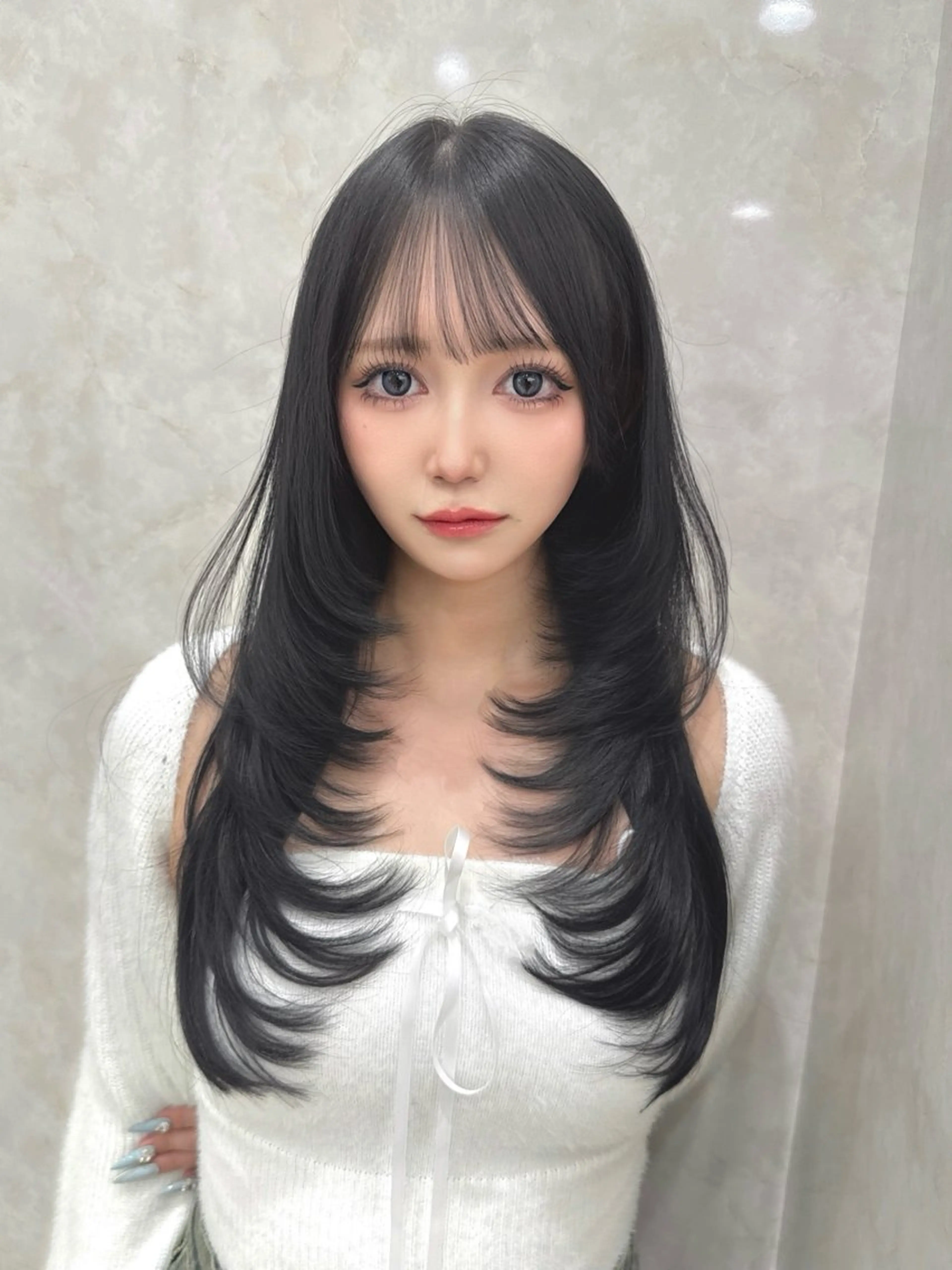 ロング カラー MAEUL   NAGOYA所属・kaho /レイヤーカットのヘアスタイル