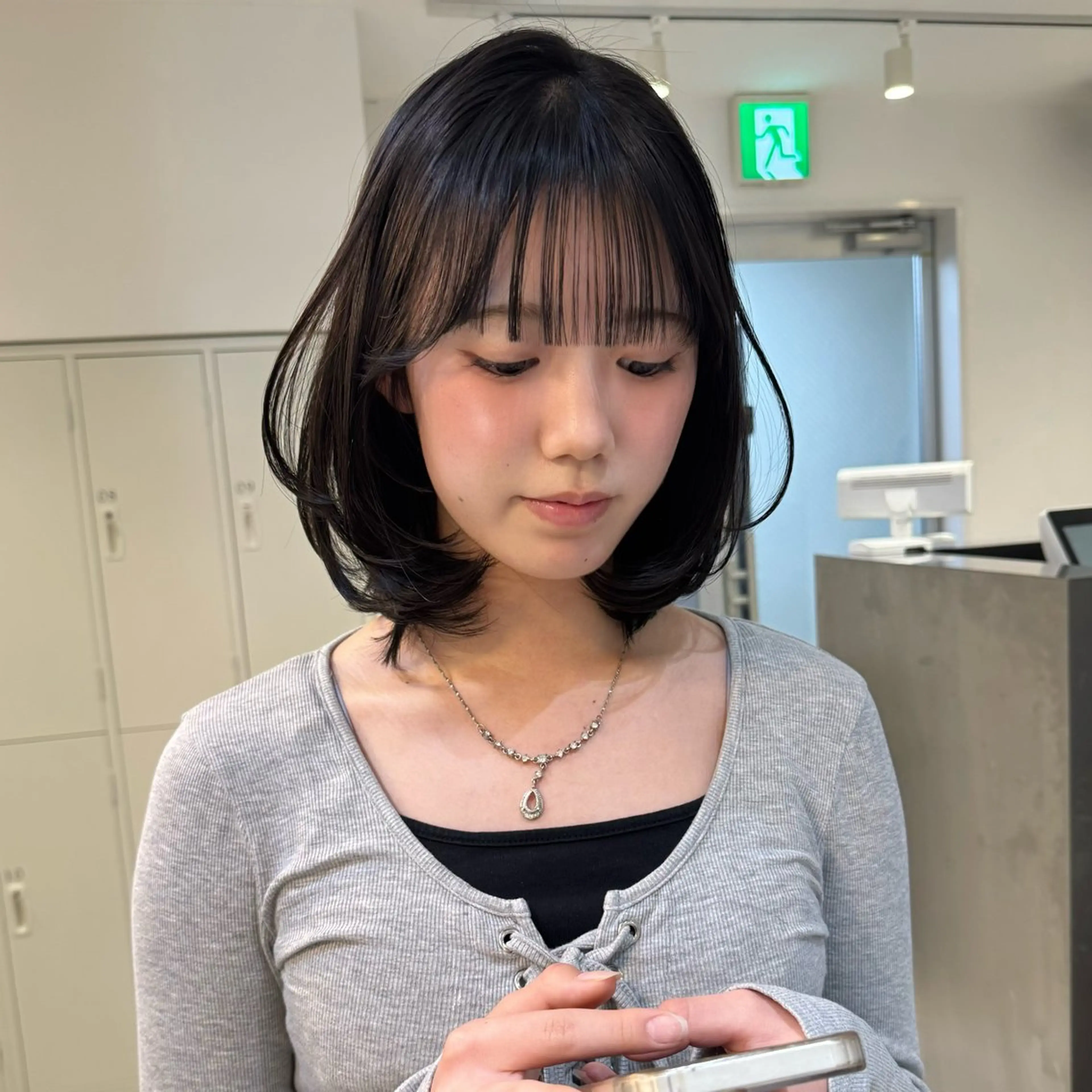 ミディアム カット ヘアカラー トリートメント Mizuki /SOYONのヘアスタイル