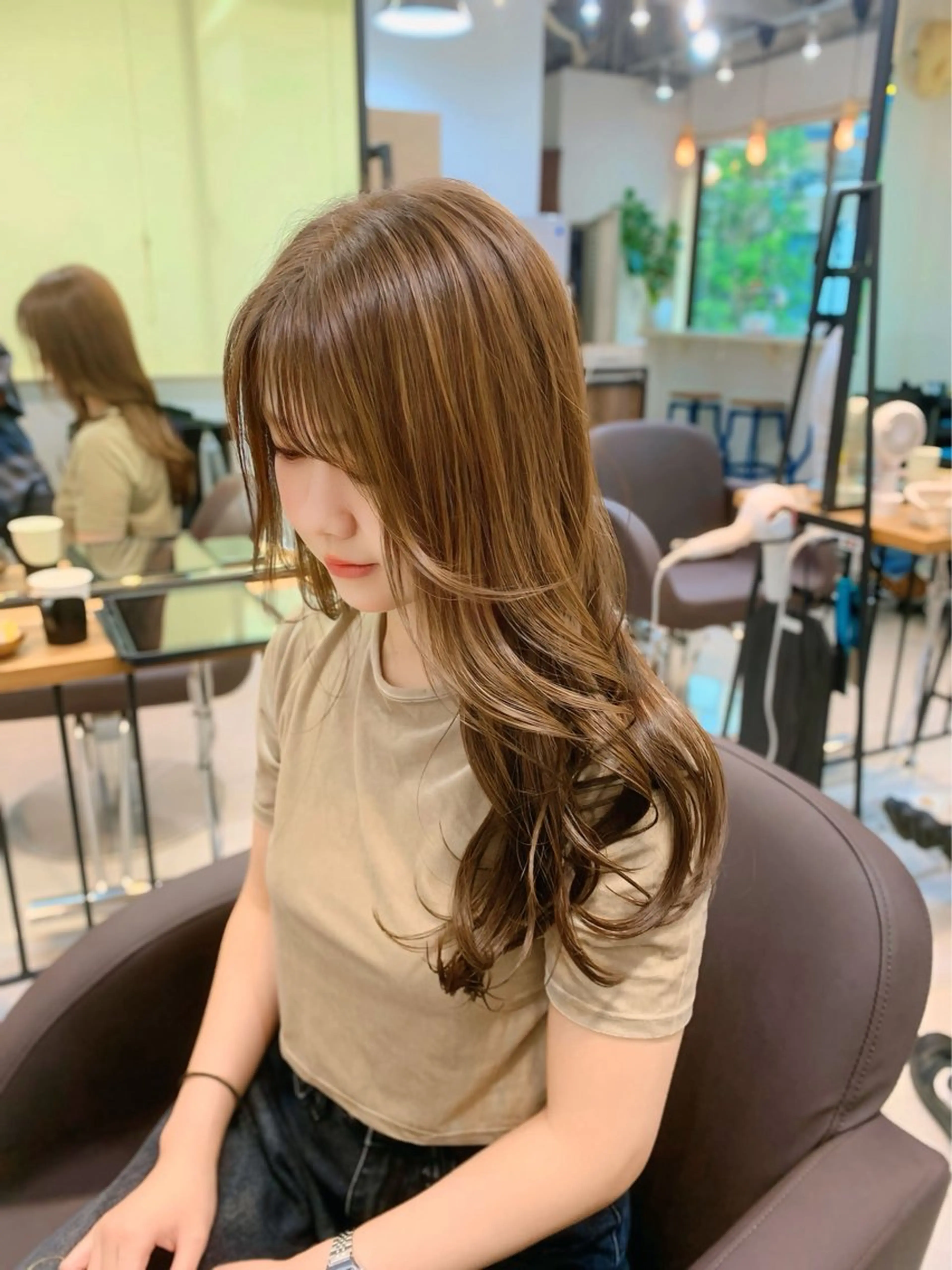 ロング カラー カット ヘアカラー トリートメント 前田 健太のヘアスタイル