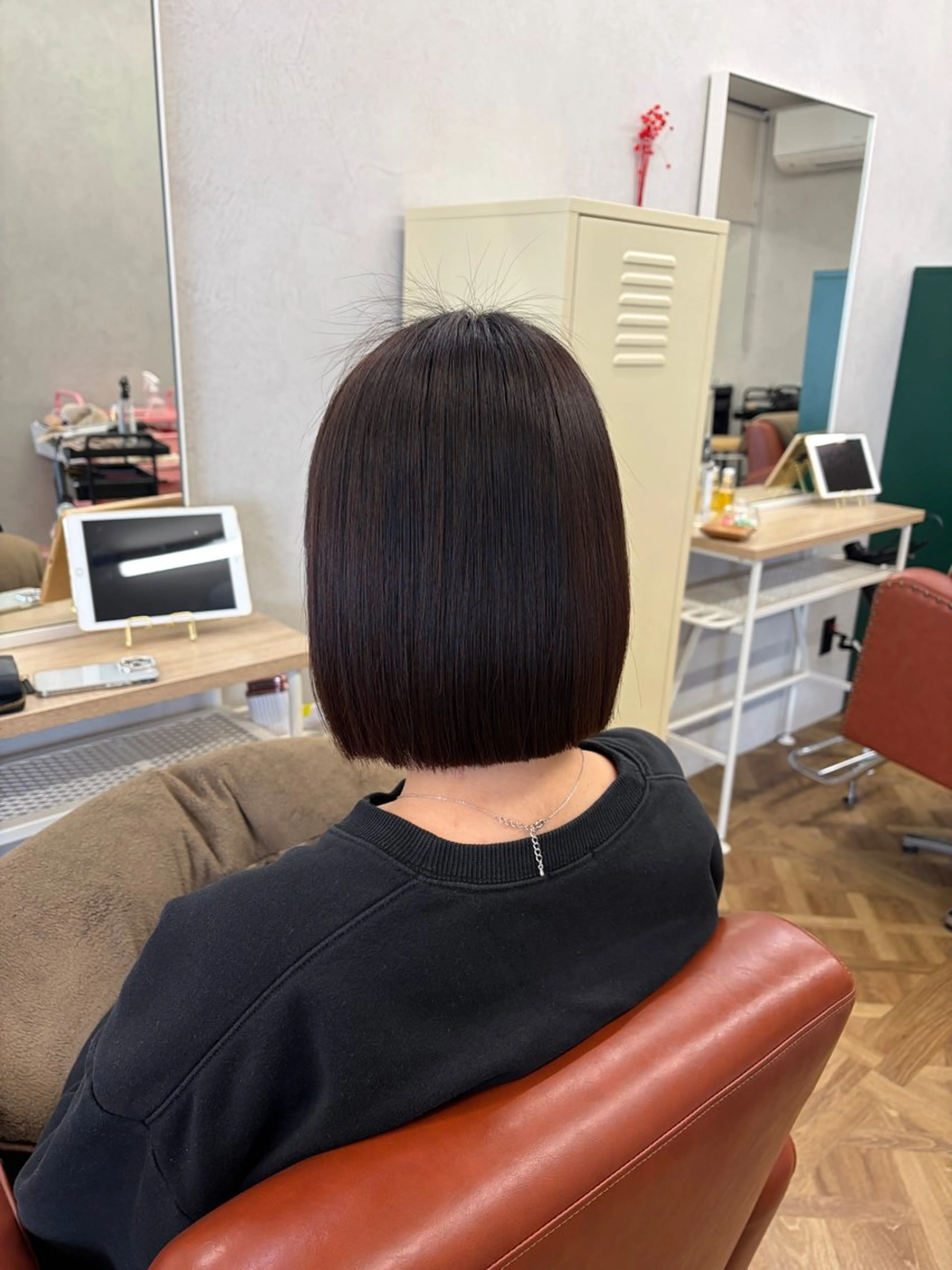 ショート ボブ 髪質改善×韓国風/小 顔レイヤー/早瀬櫻子のヘアスタイル