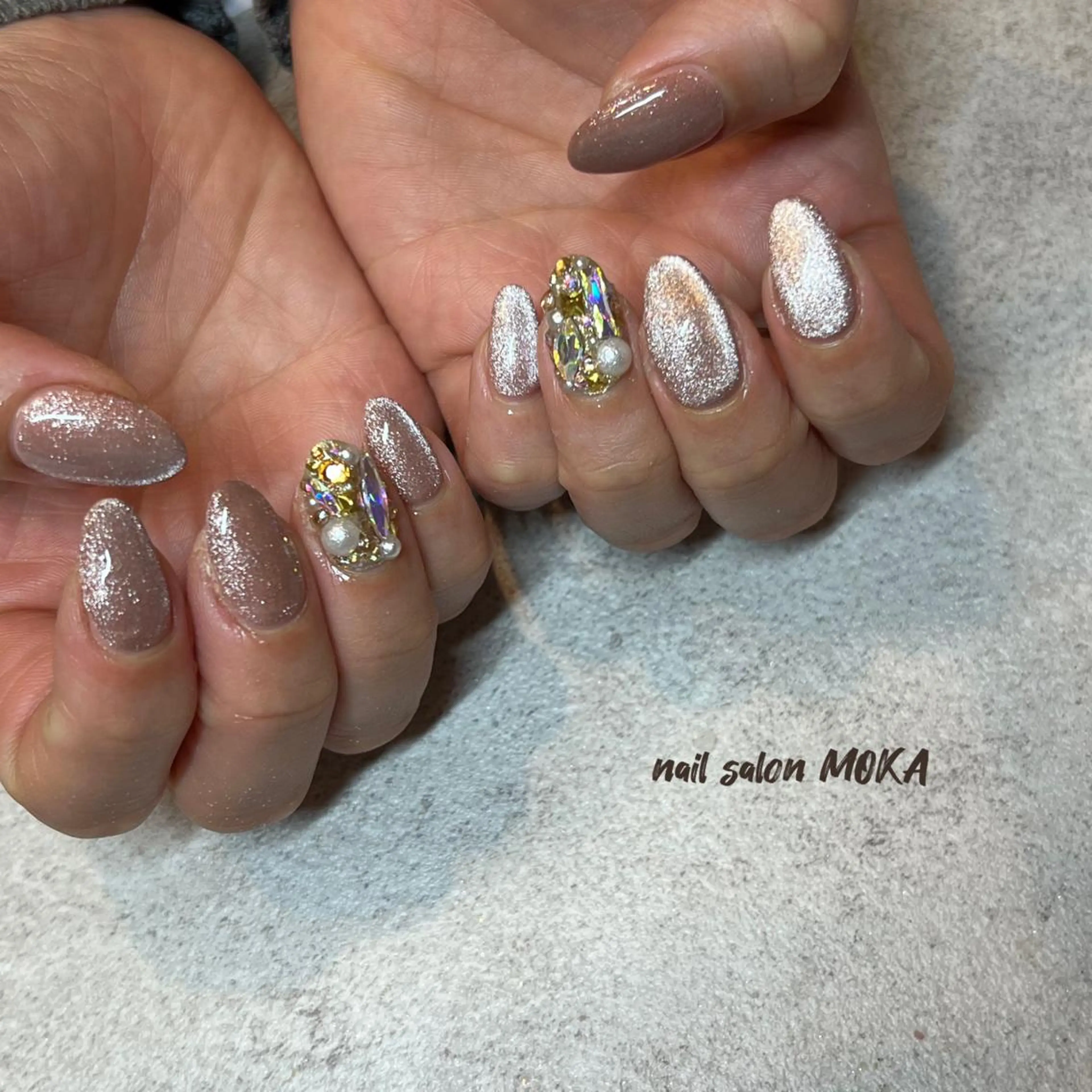 ネイル マグネットネイル ハンドネイル nail salon MOKAのネイルデザイン