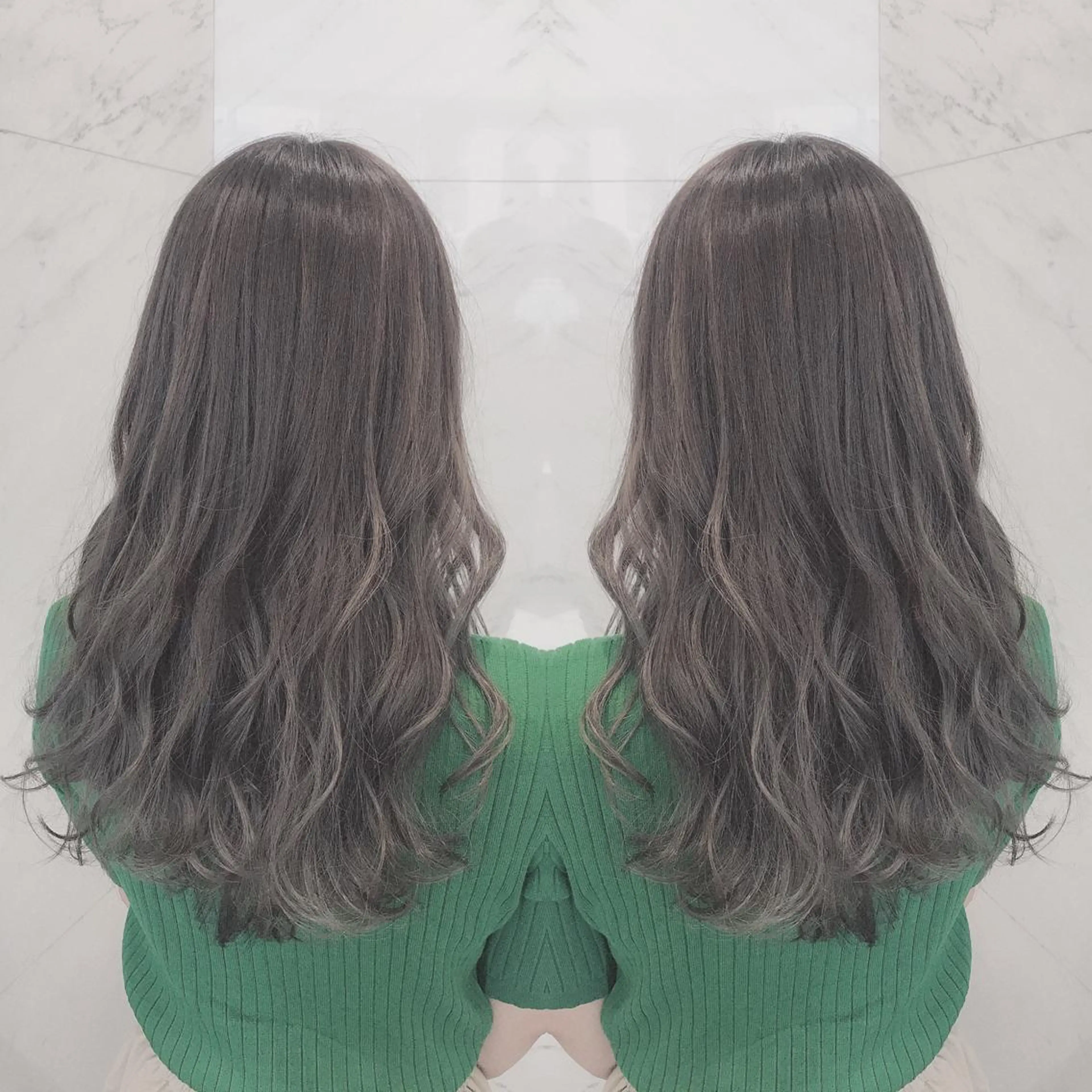 セミロング カラー ヘアカラー cecil hair所属・重政 和樹のヘアスタイル