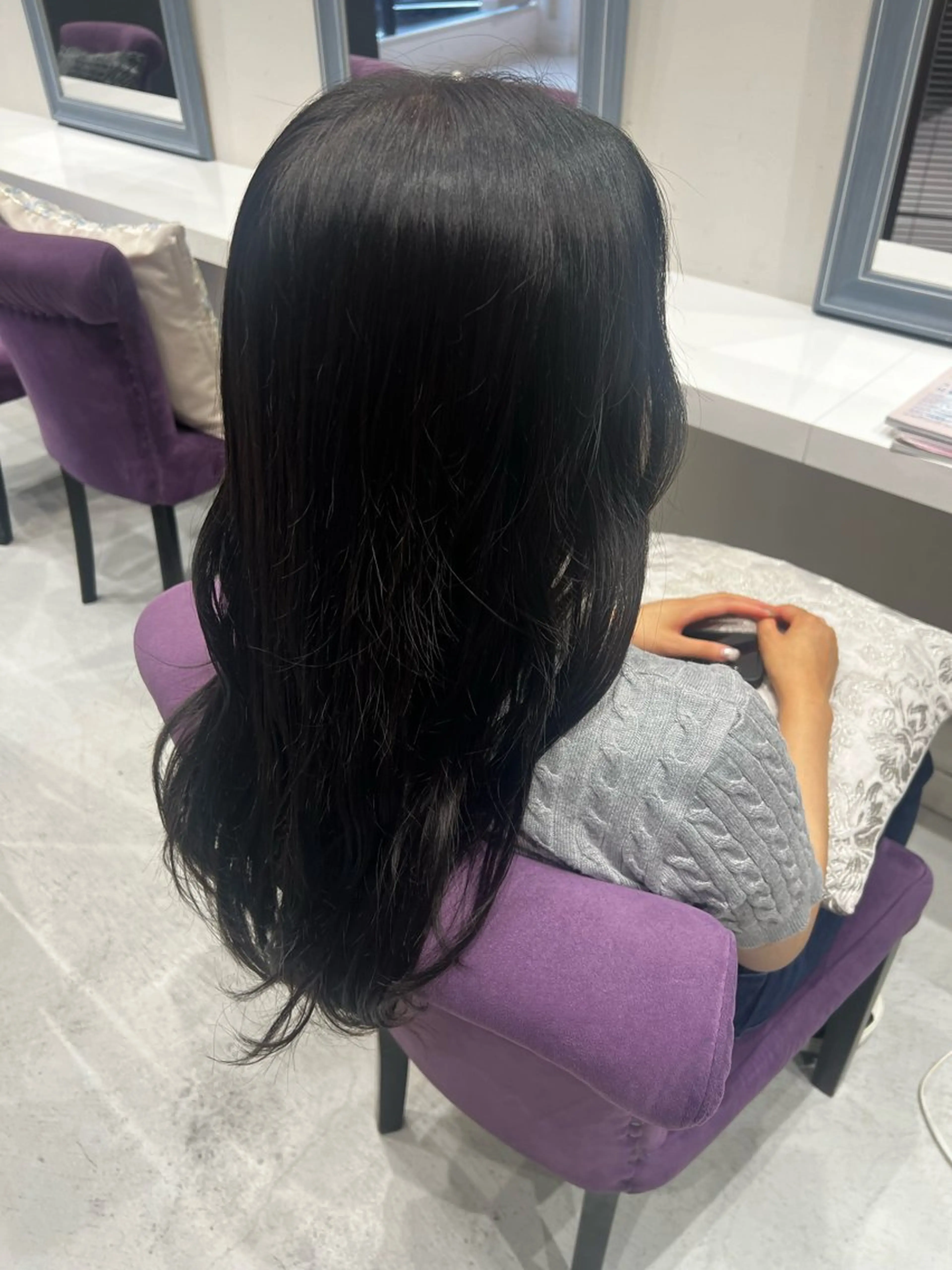 ロング 韓国風顔まわり/ベー ジュ/マツエク♡美咲のヘアスタイル