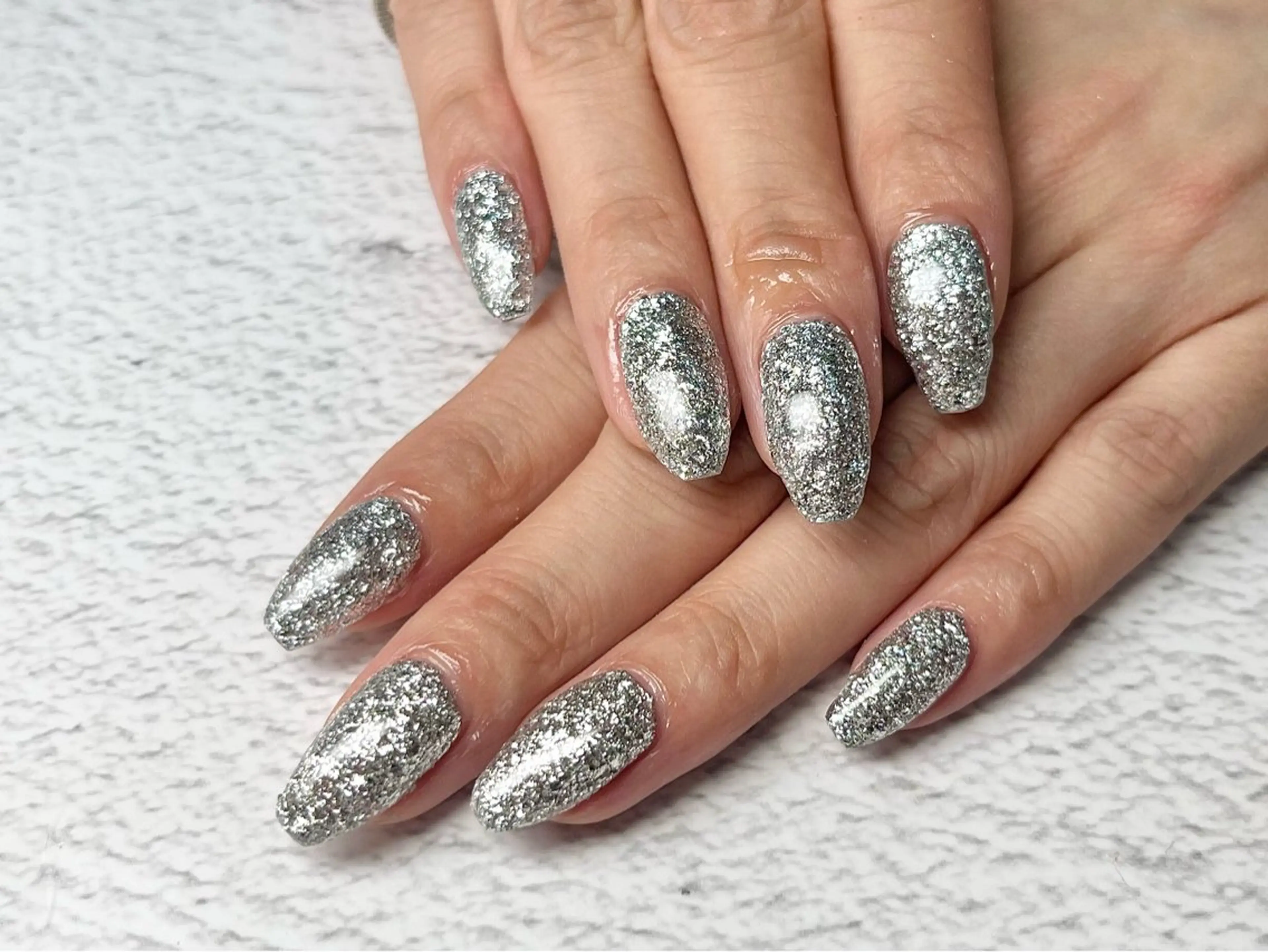 ネイル ラメ(グリッター) ワンカラーネイル Queen nail 北堀江 ASUKAのネイルデザイン