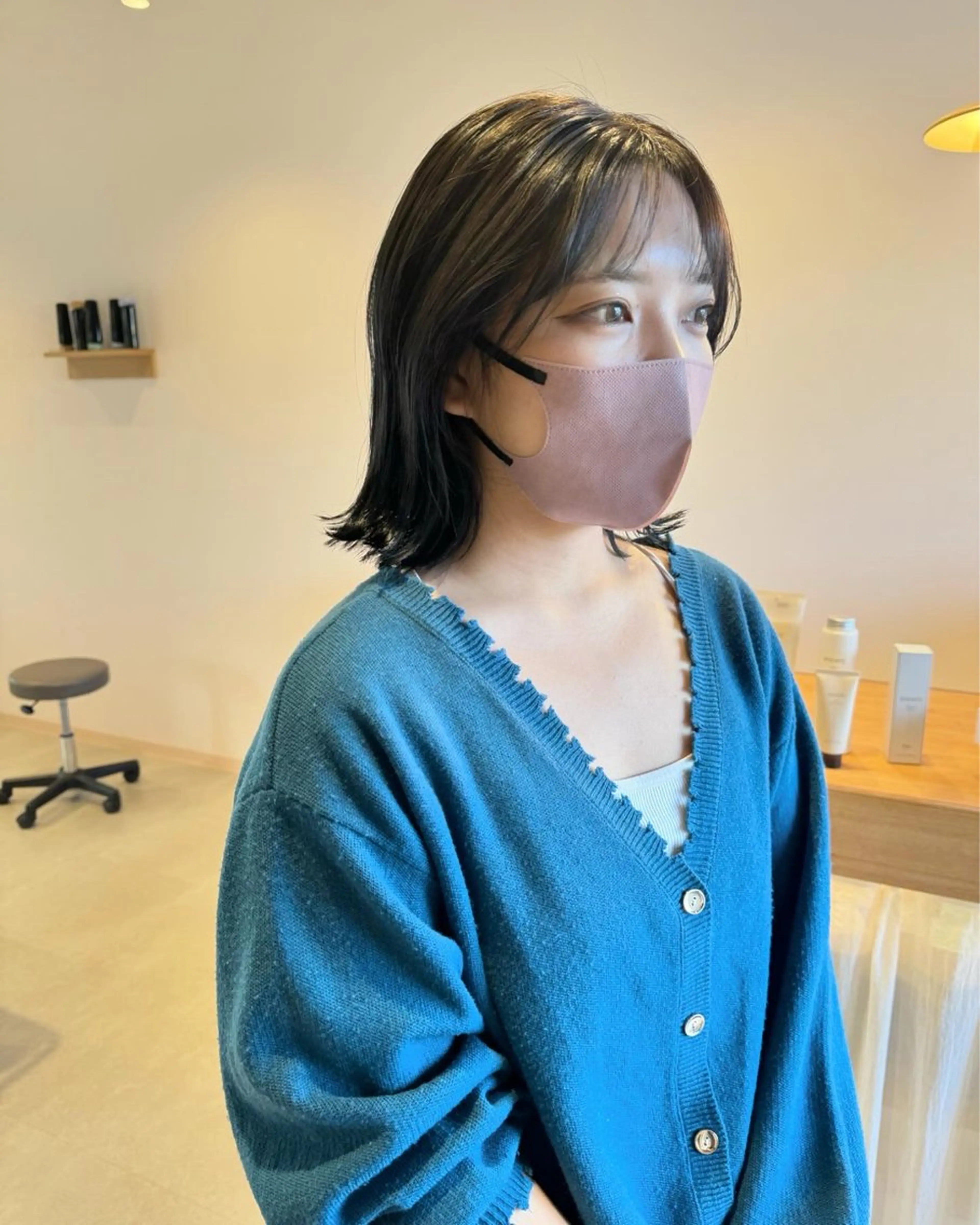 ミディアム レイヤー/ボブパーマ /垢抜け/タクミのヘアスタイル