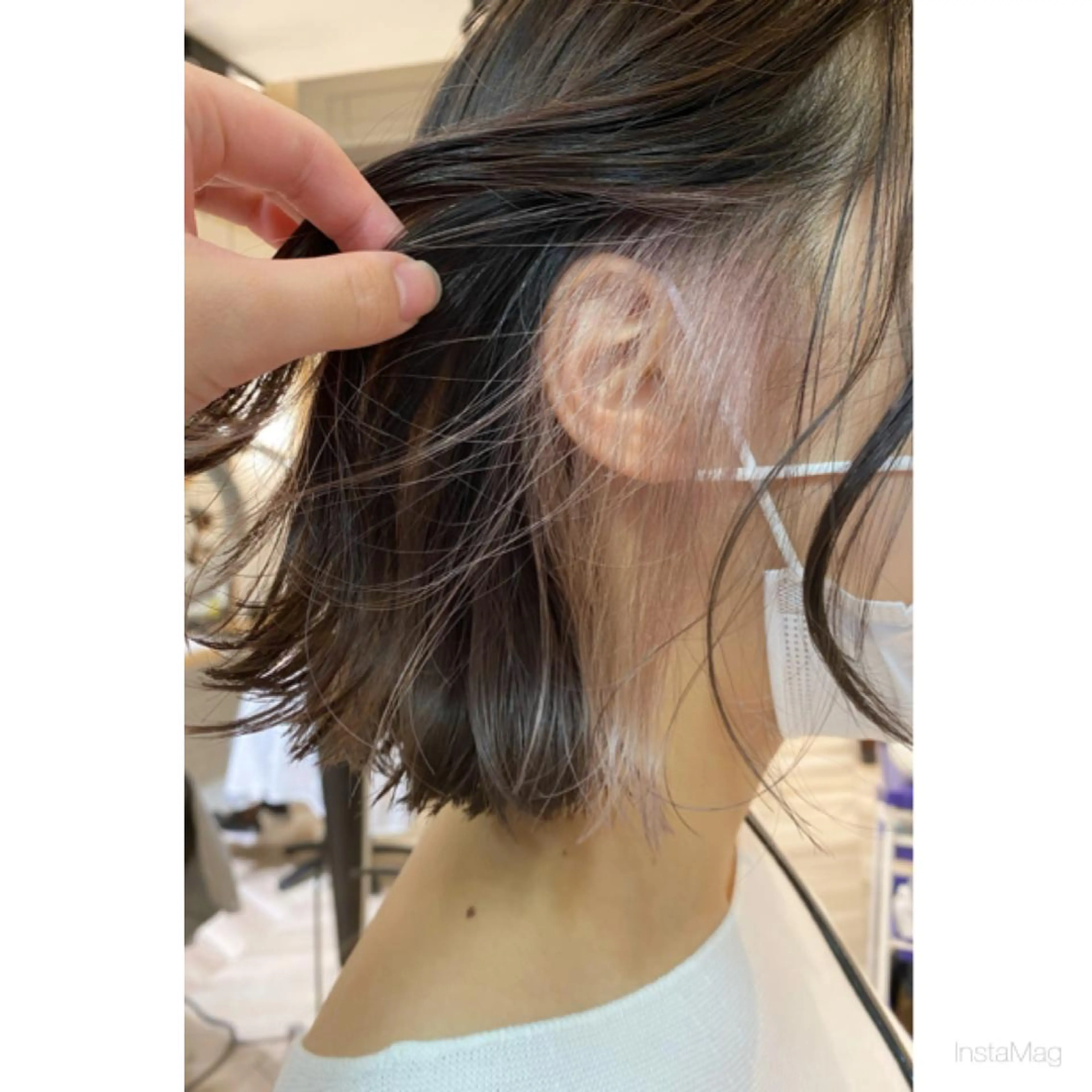 ショート カラー ピンクカラー カット ヘアカラー 岩間 香純のヘアスタイル