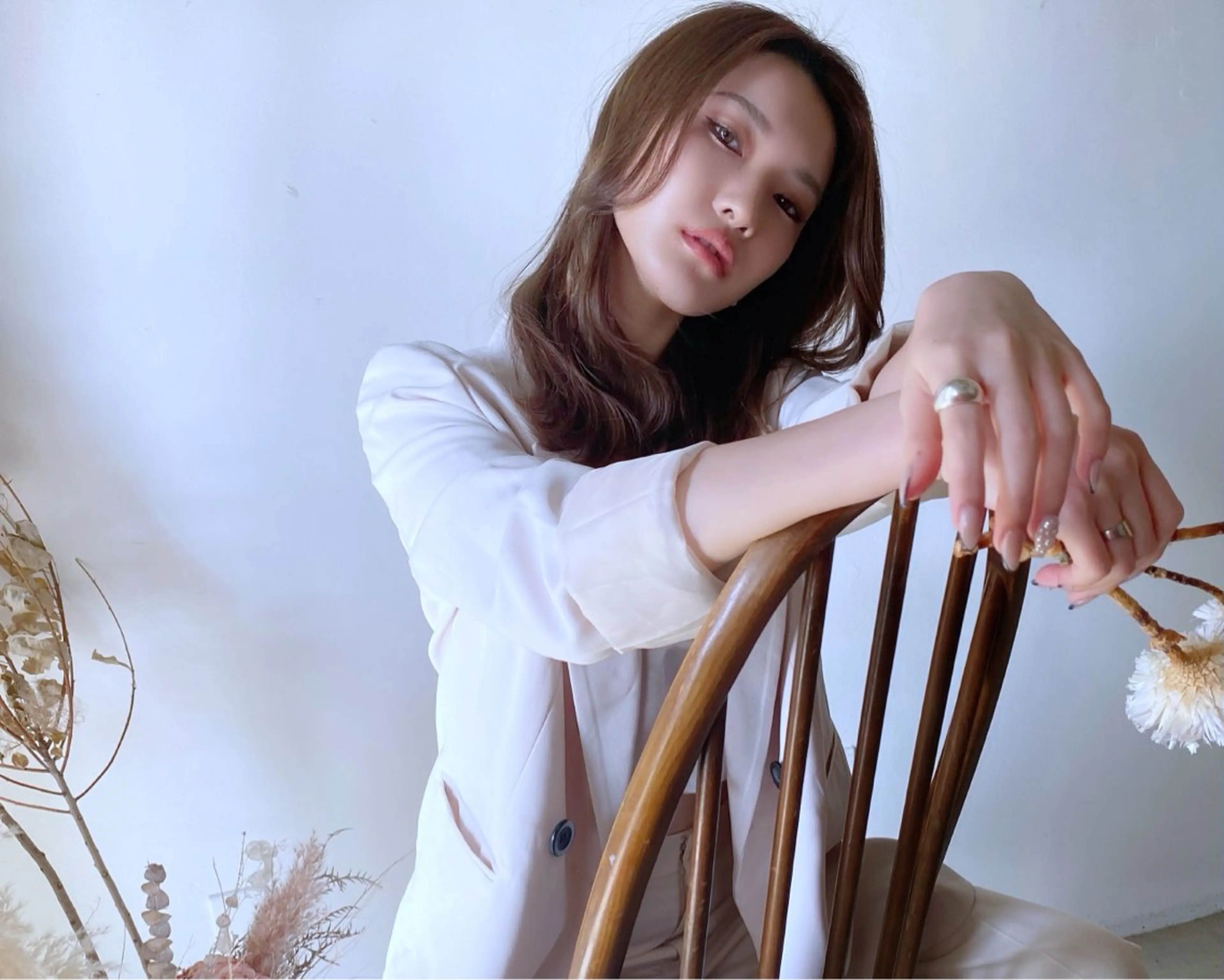 ミディアム カット ヘアカラー トリートメント 藤井 章太のヘアスタイル