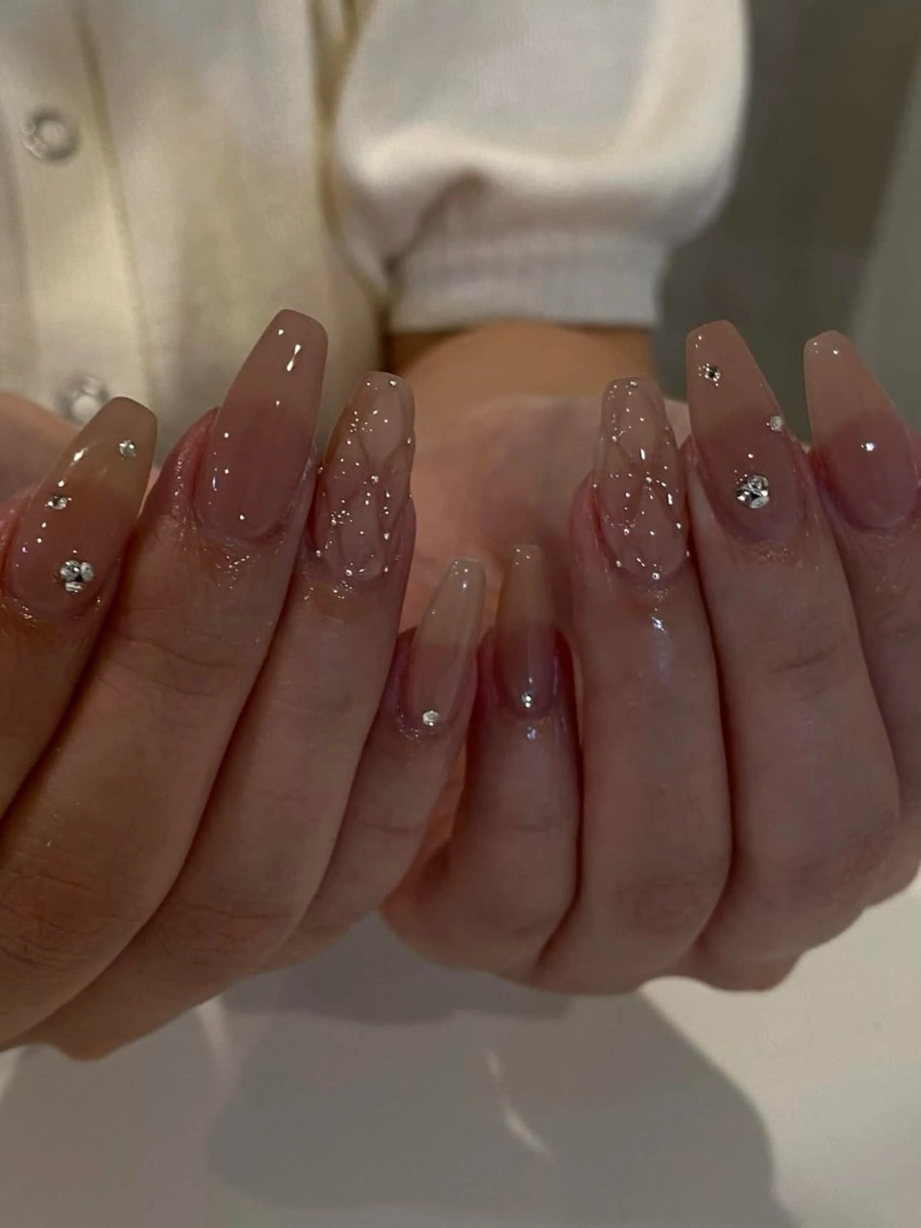 ネイル オーロラネイル チークネイル 長さ出し フットネイル フレンチネイル ハンドネイル Any_nail新大久保店所属・Any nail新大久保店のネイルデザイン