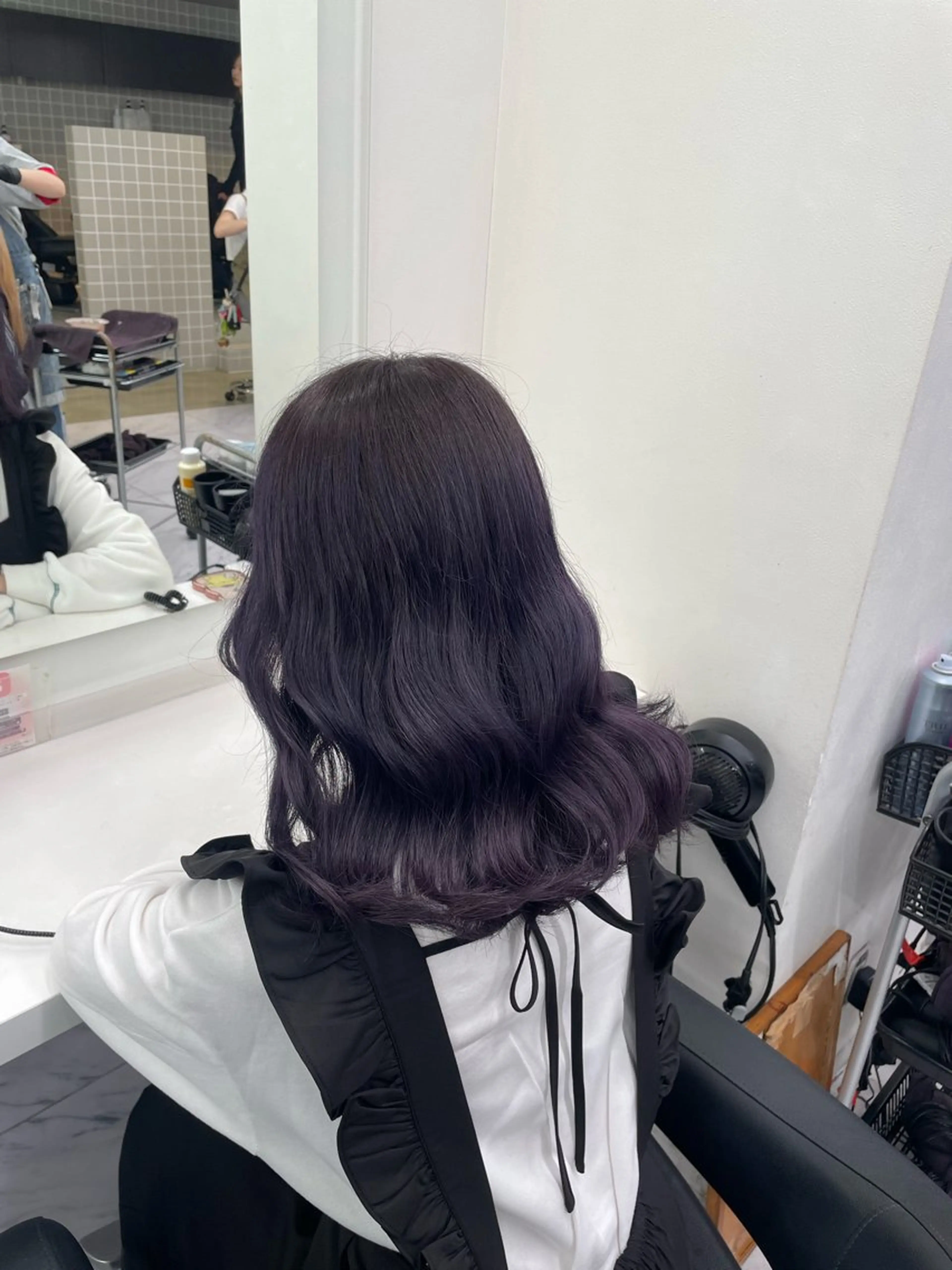 セミロング カラー ヘアアレンジ ヘアカラー トリートメント ヘアセット 💗横浜美容室 💗HARUNAのヘアスタイル