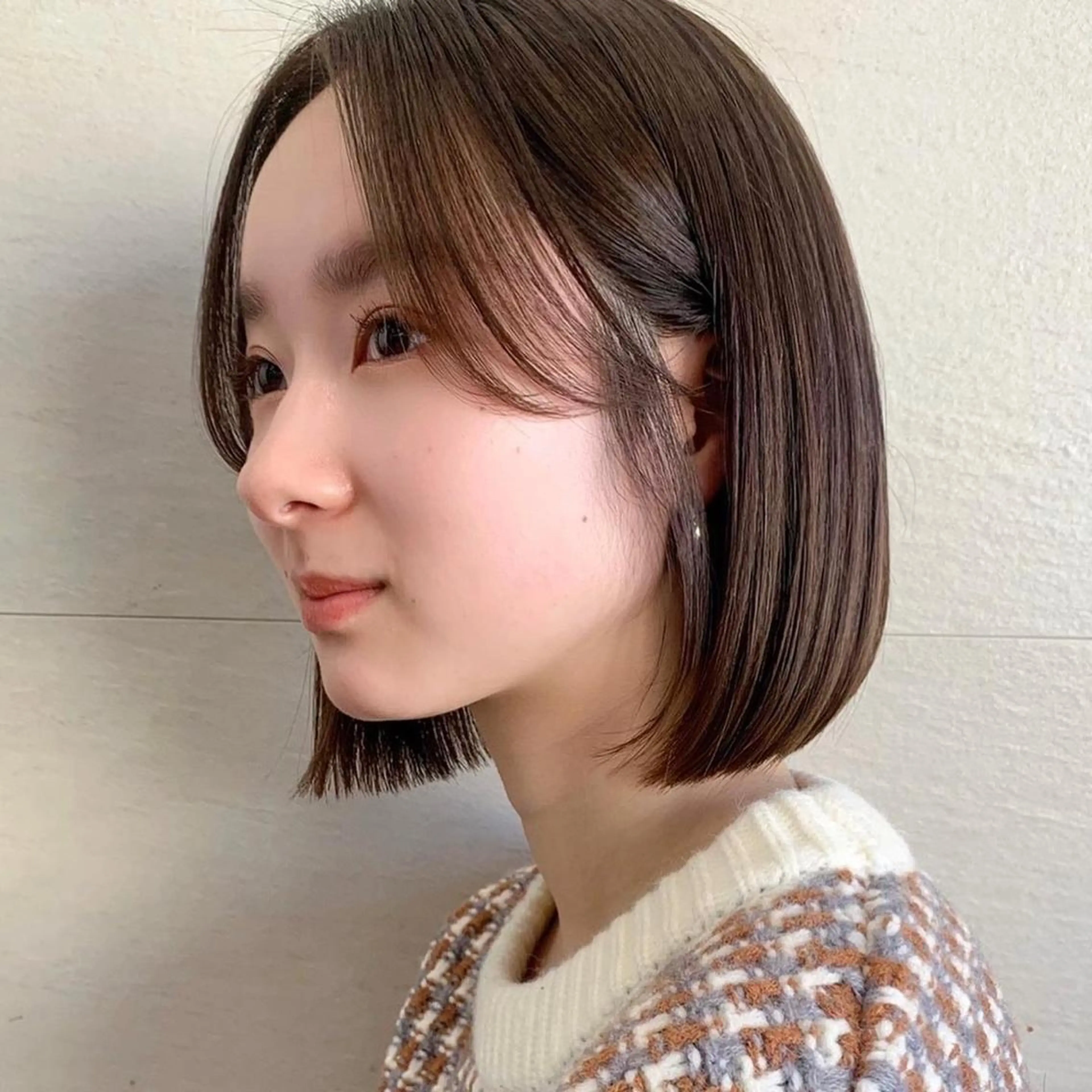 ミディアム カラー カット ヘアカラー トリートメント 🌱小顔ヘア/ボブ ミディアム/双葉🌱のヘアスタイル