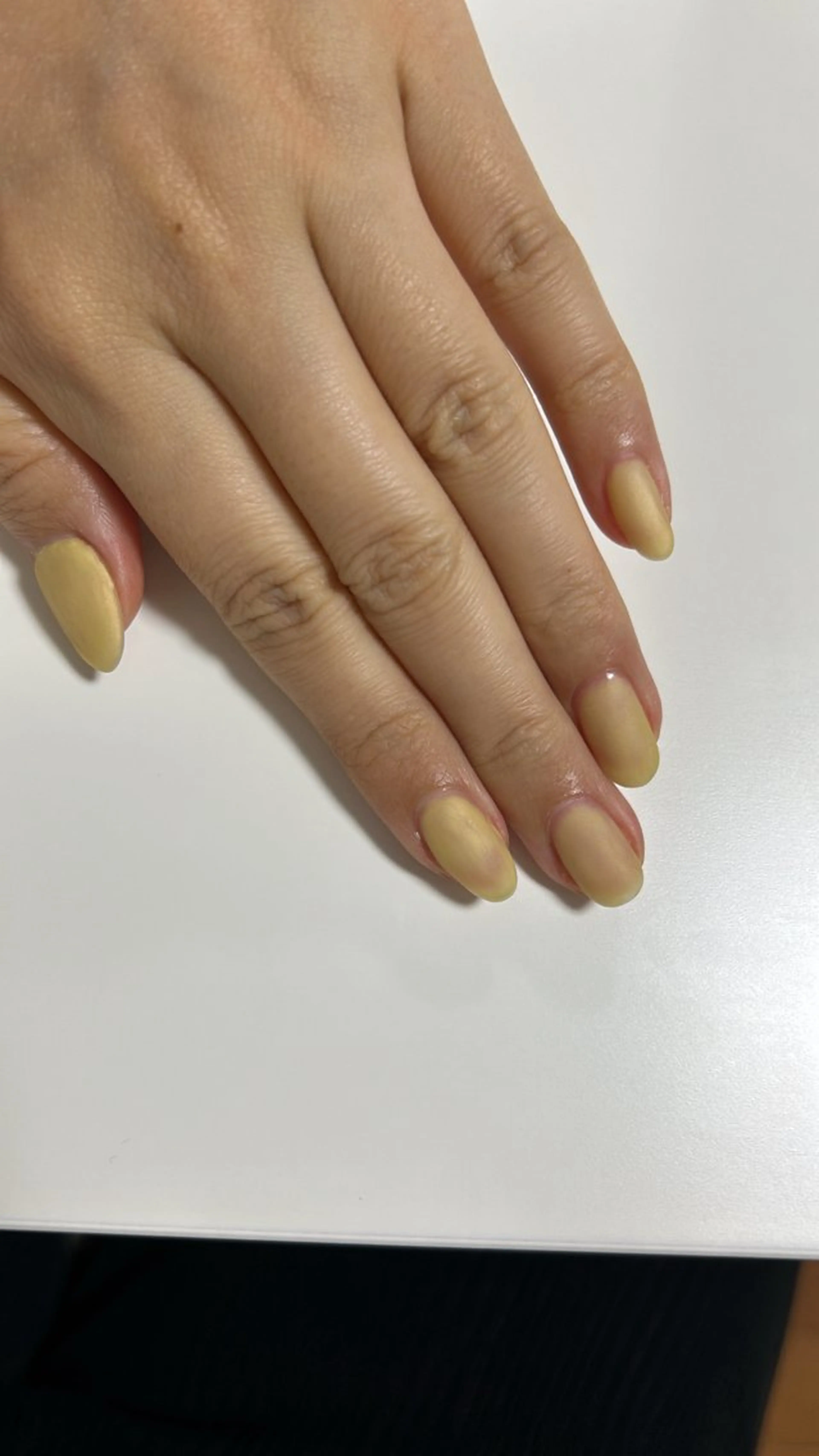 ネイル マットネイル スカルプネイル 黄色 ハンドネイル 自宅サロン♡ Mamiのネイルデザイン