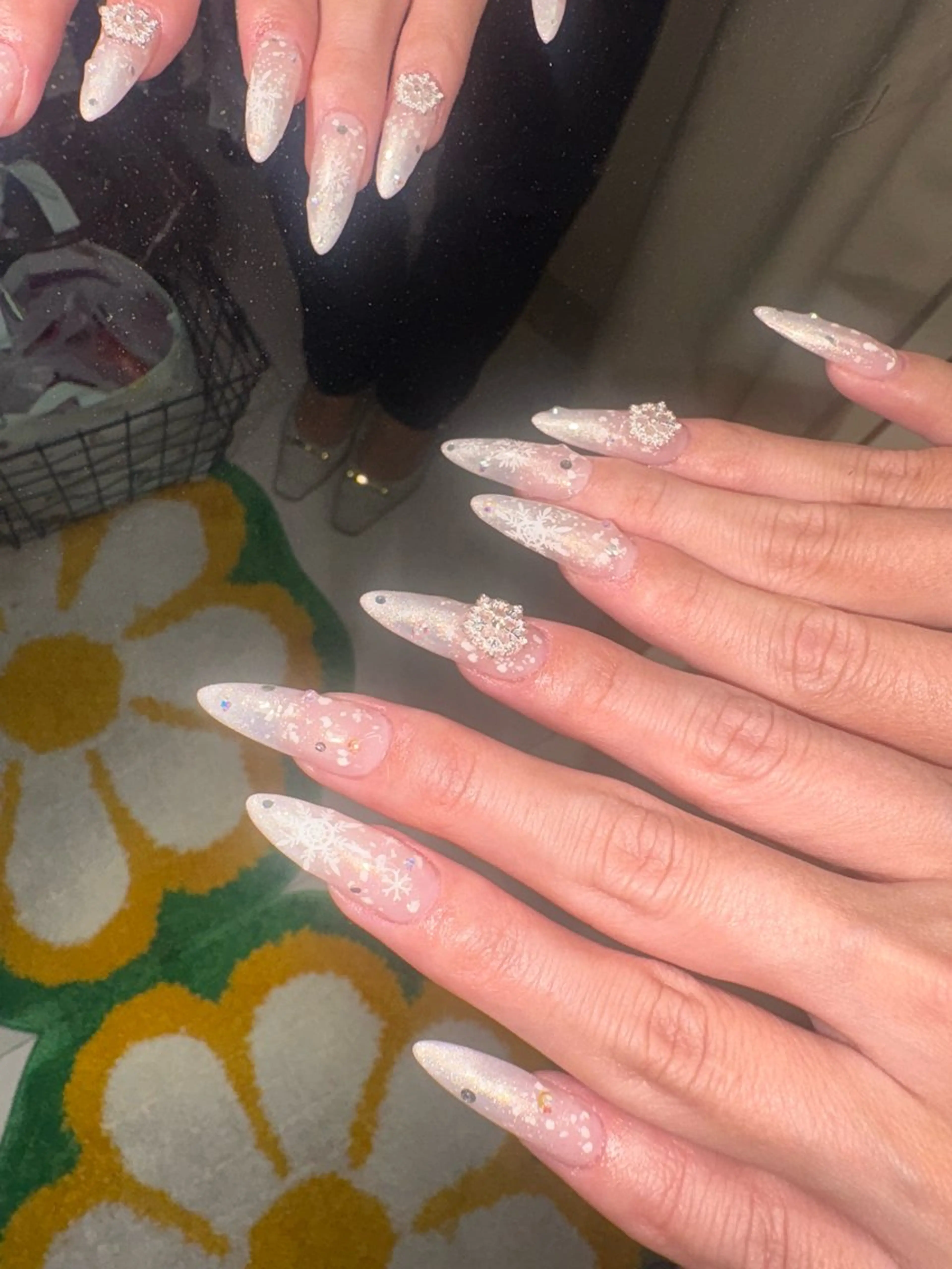 ネイル ロングネイル ハンドネイル 33nail✴️栄 スミレ❇️Gel-xのネイルデザイン