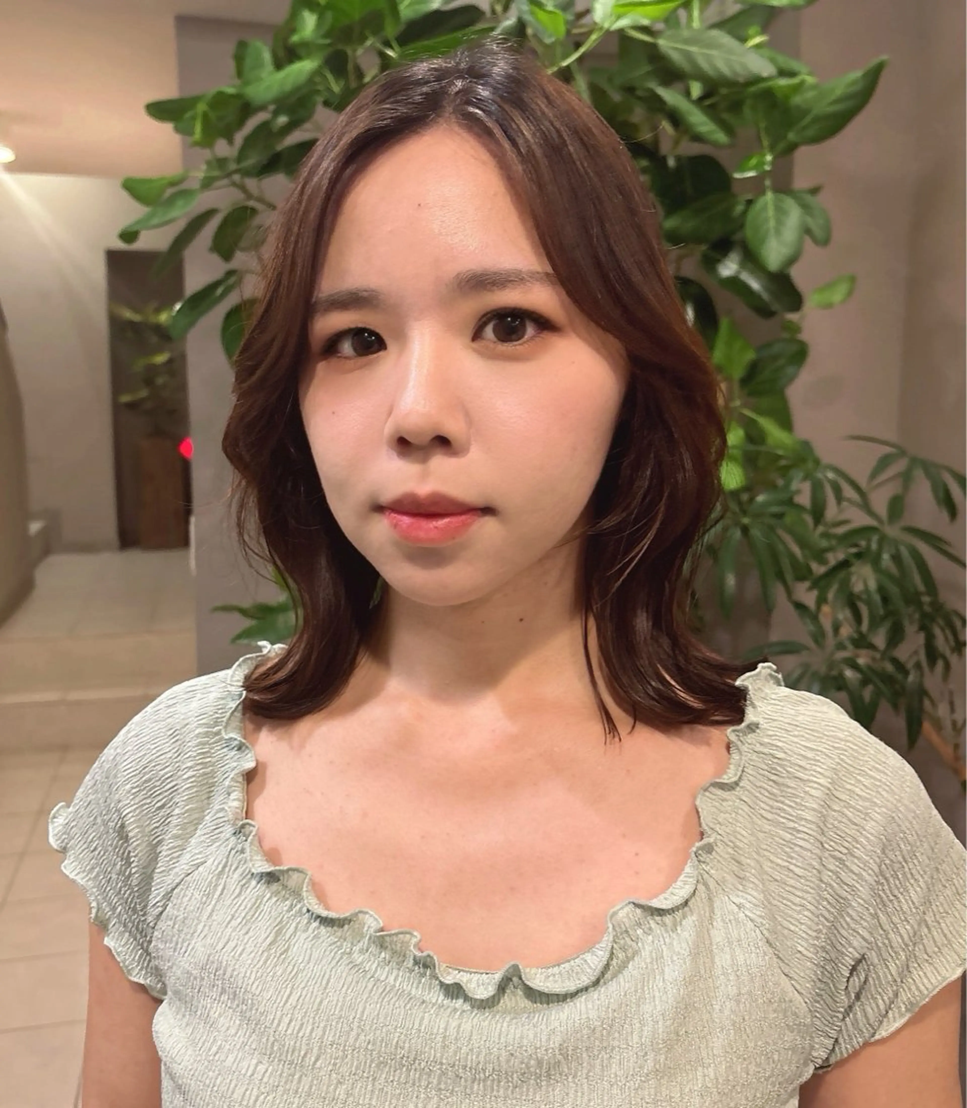 セミロング カラー カット ヘアカラー トリートメント 似合わせカット/ 艶カラー/いらみなのヘアスタイル