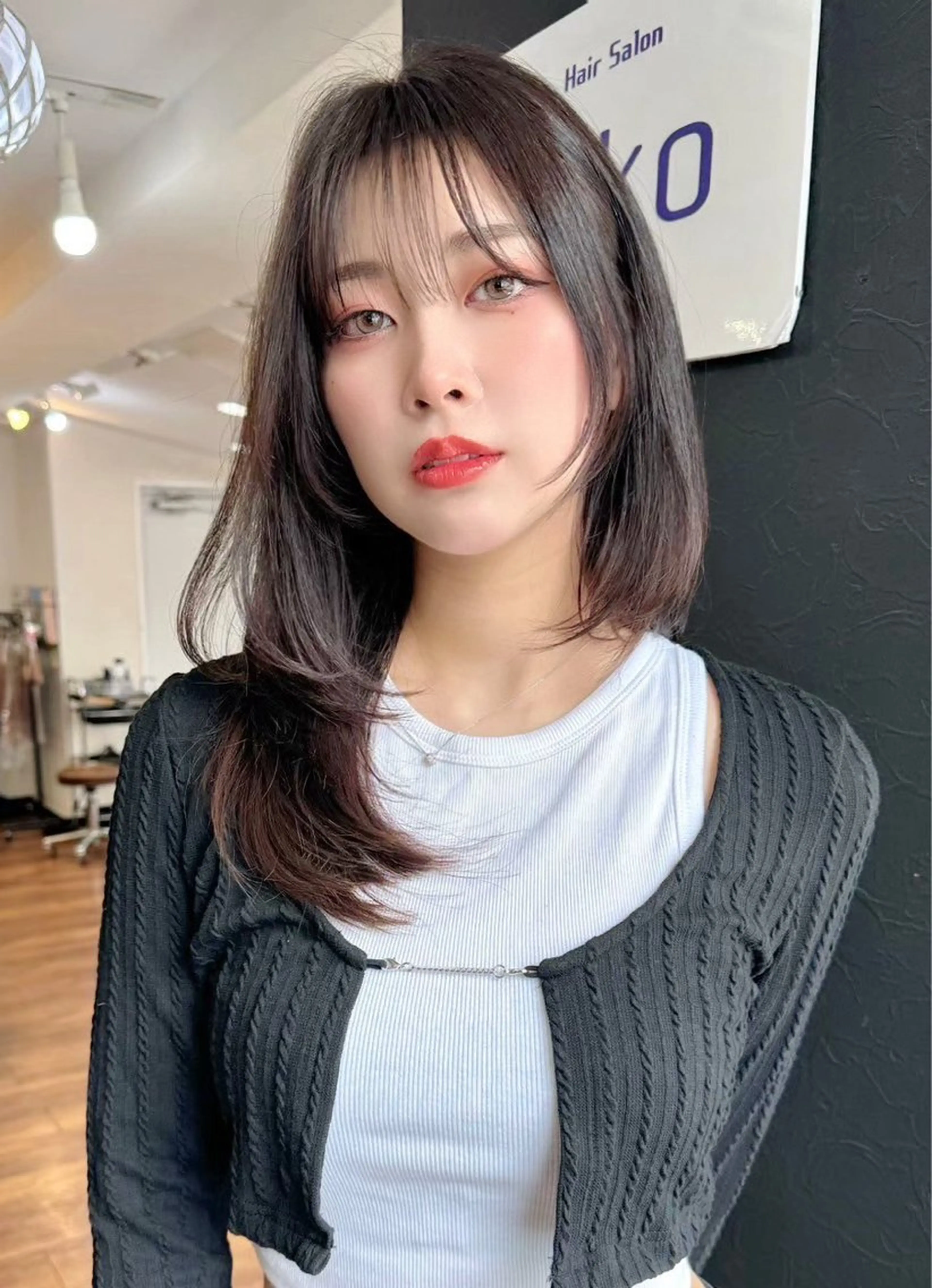 セミロング 縮毛矯正/ショート/ レイヤー/畑中正敏のヘアスタイル