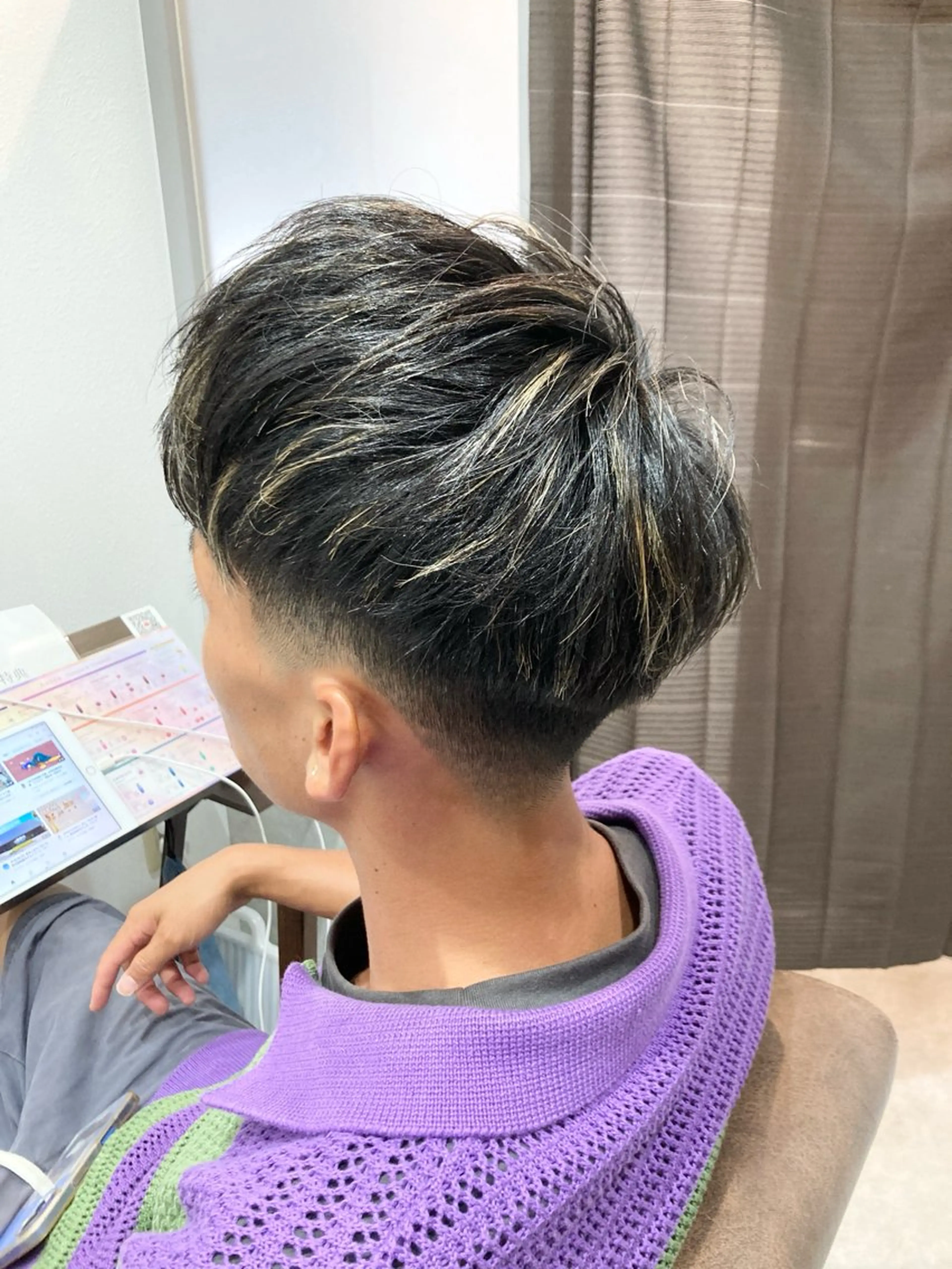 ショート カラー メンズ カット パーマ職人 矢部絢一のヘアスタイル