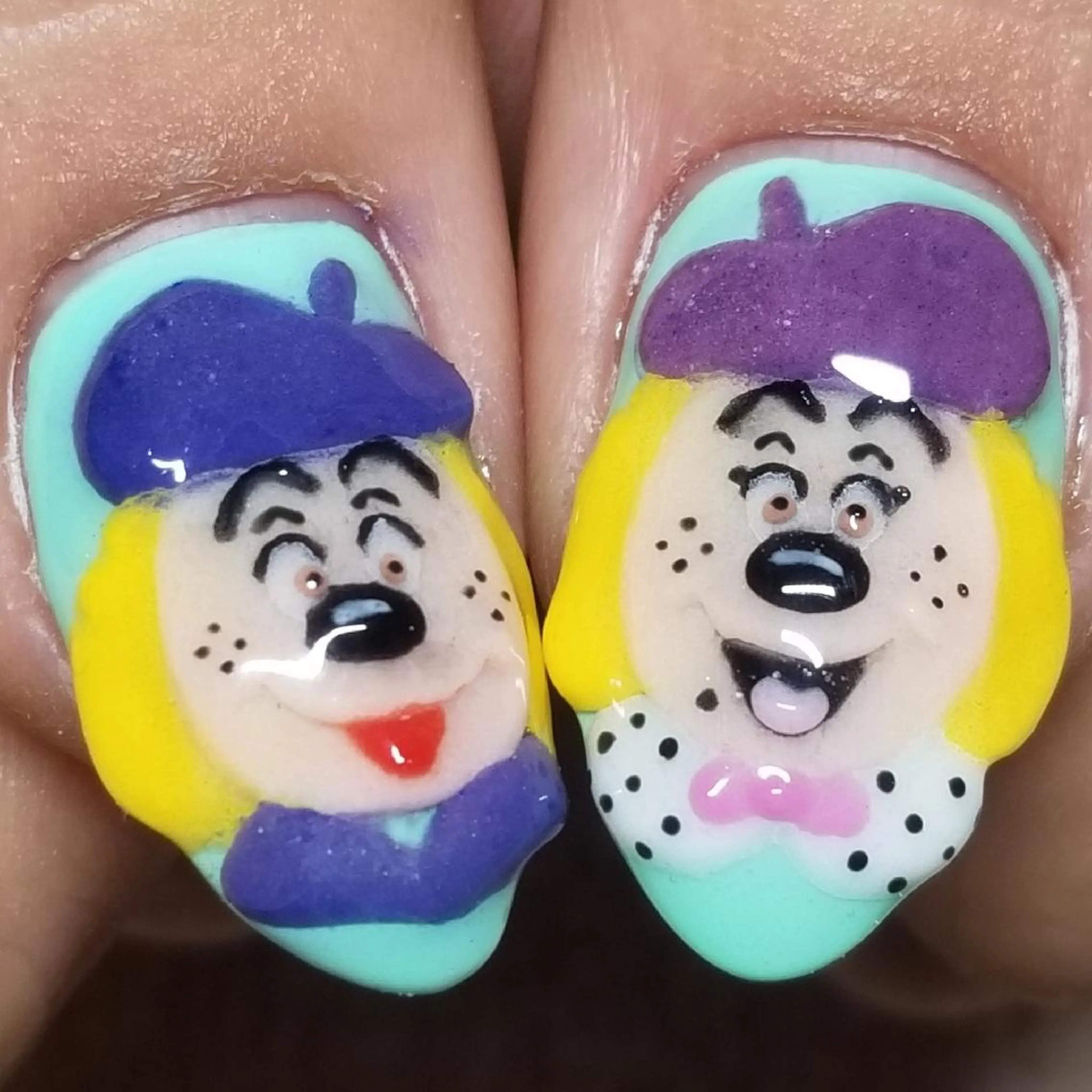 ネイル グリーン パステルネイル ハンドネイル よしだ ひろきのネイルデザイン