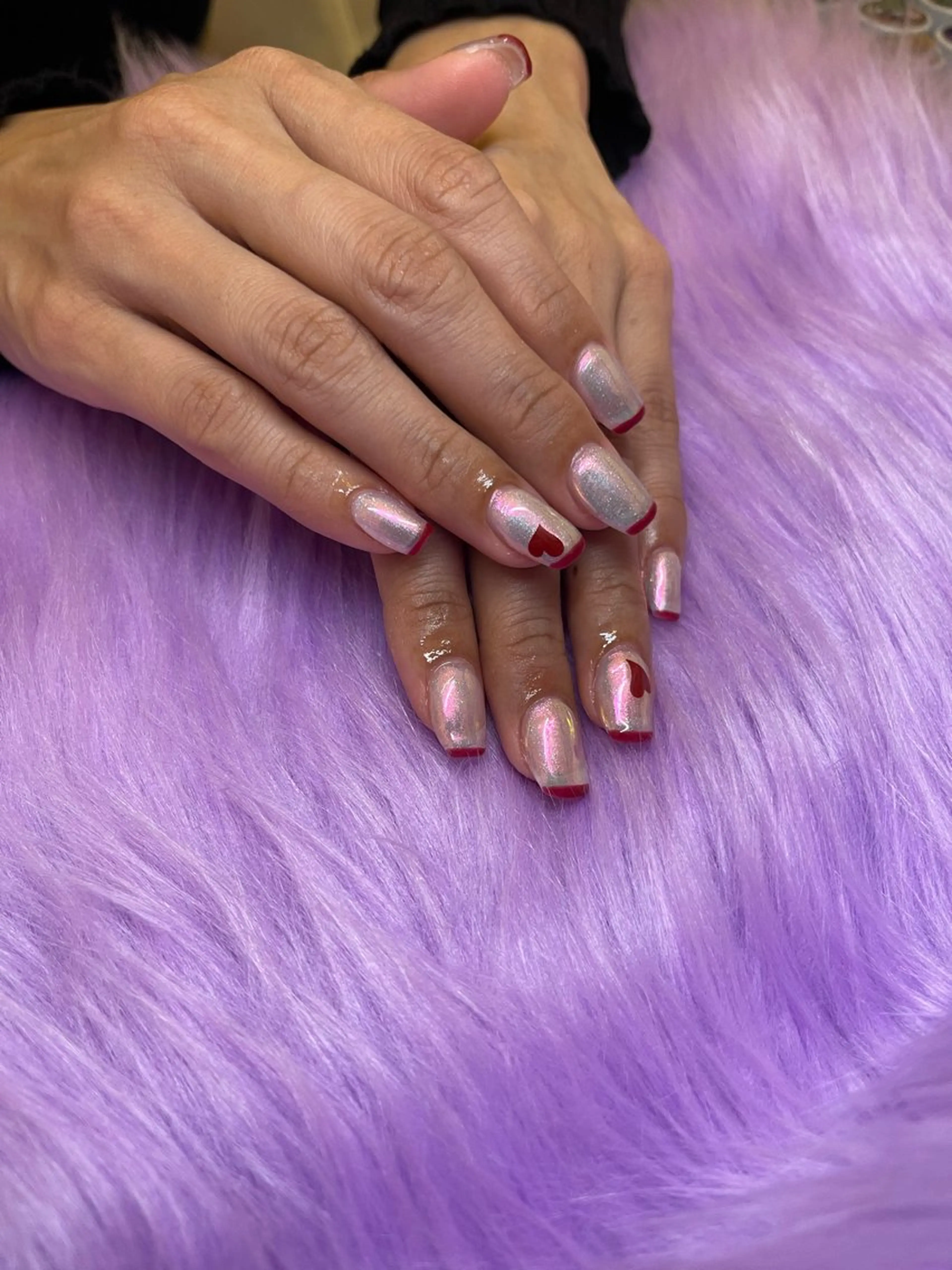 ネイル オーロラネイル マグネットネイル バレンタイン CLAIRE 〚クレア〛のネイルデザイン