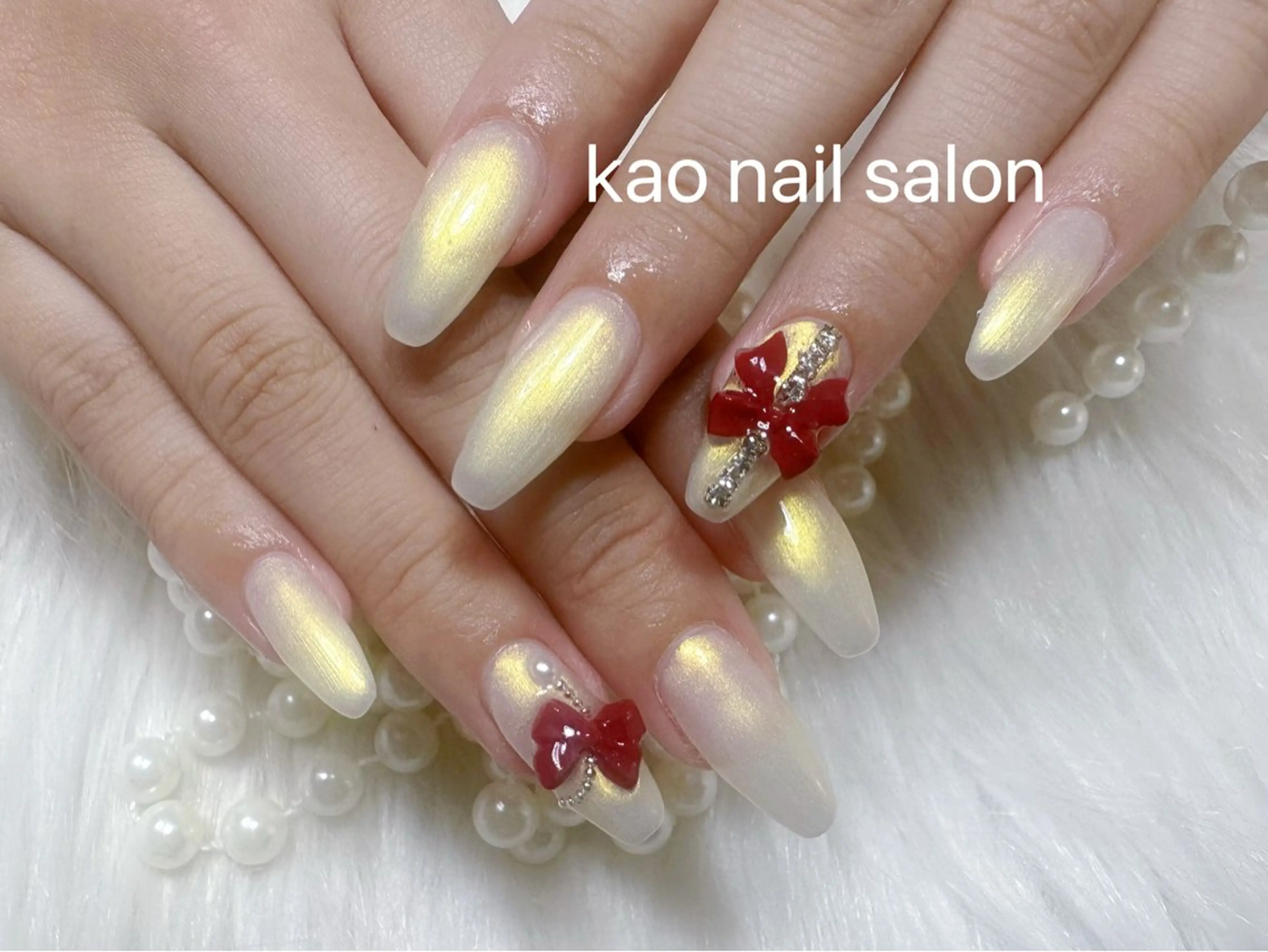 ネイル ハンドネイル kao nail マグネット/長さだしのネイルデザイン