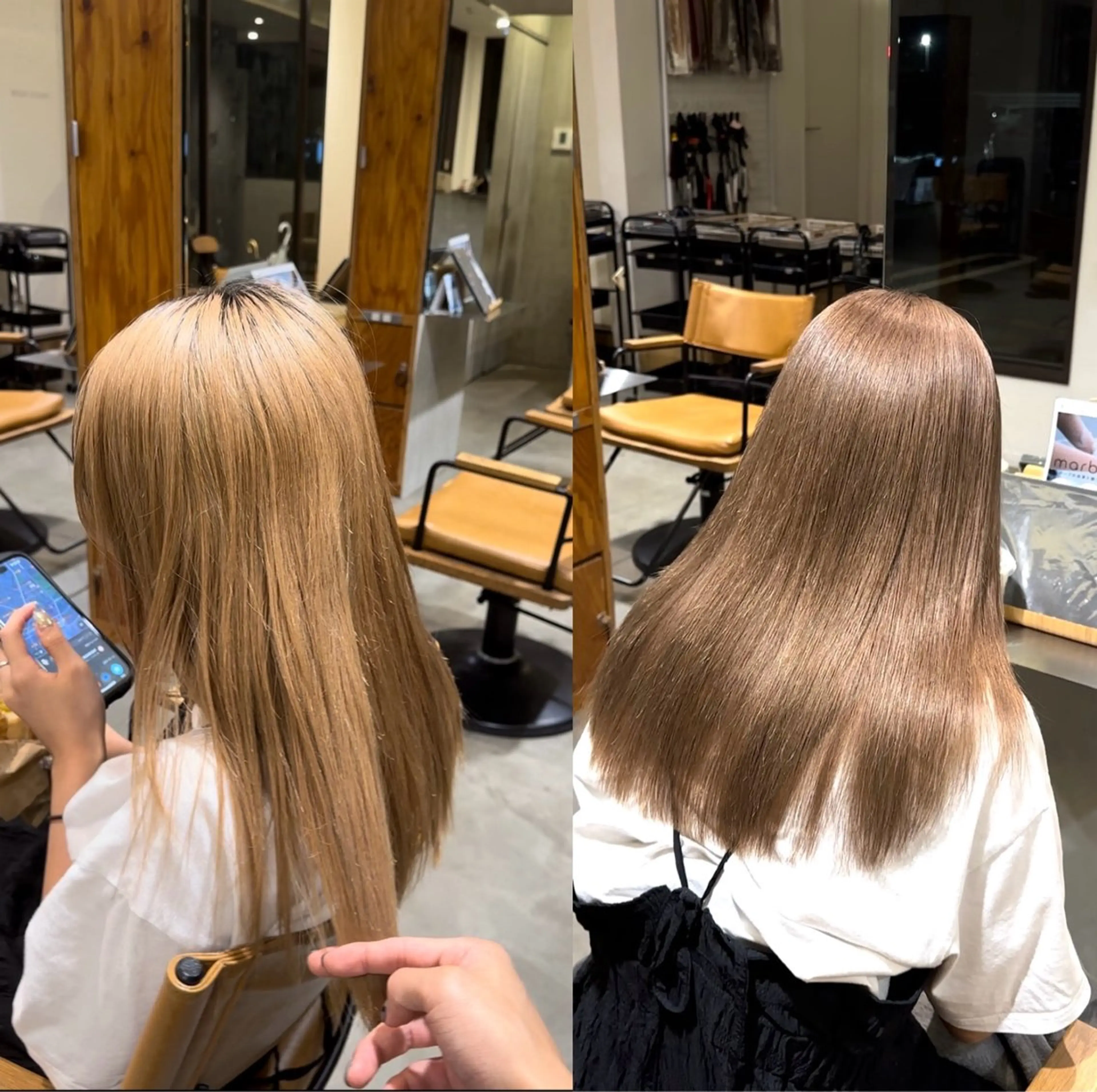 ロング カラー ベージュカラー ミルクティーベージュ 各務原/カラー/ブリ ーチお任せください！のヘアスタイル