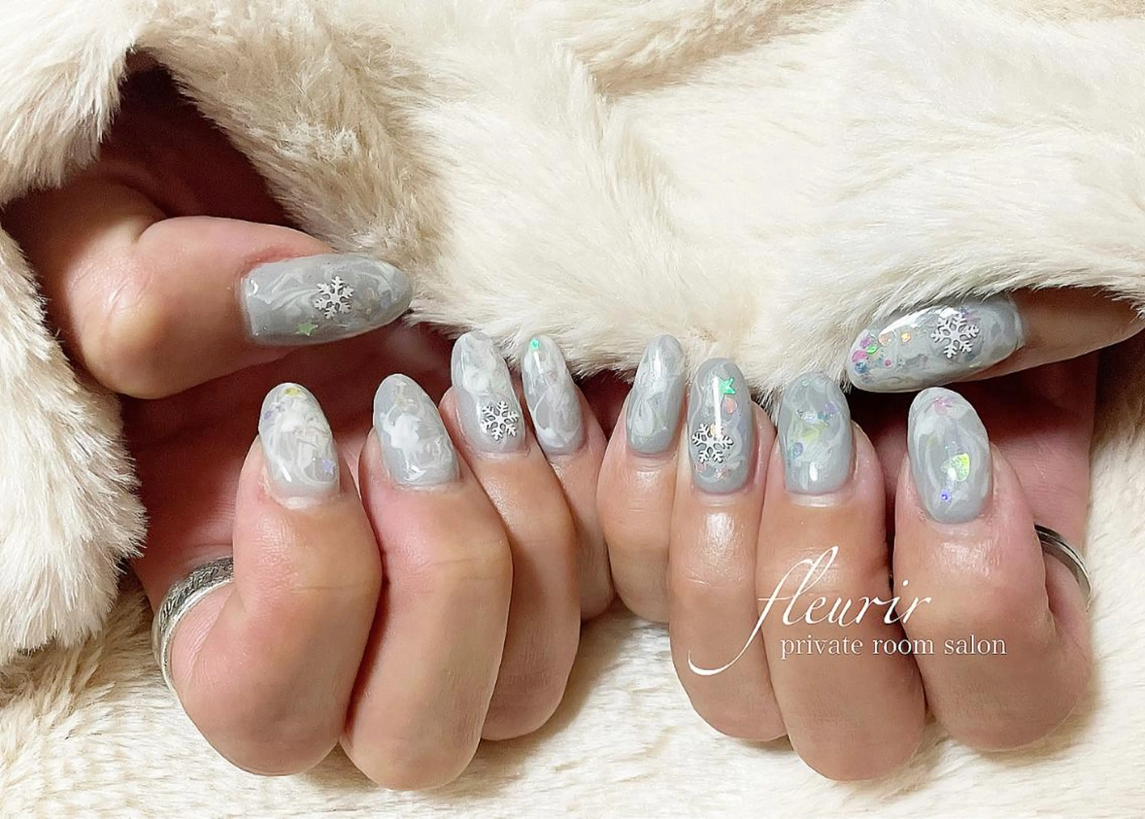 ネイル アートネイル オーロラネイル 長さ出し ジェルネイル ハードジェル フルリール 【プライベートサロンのネイルデザイン