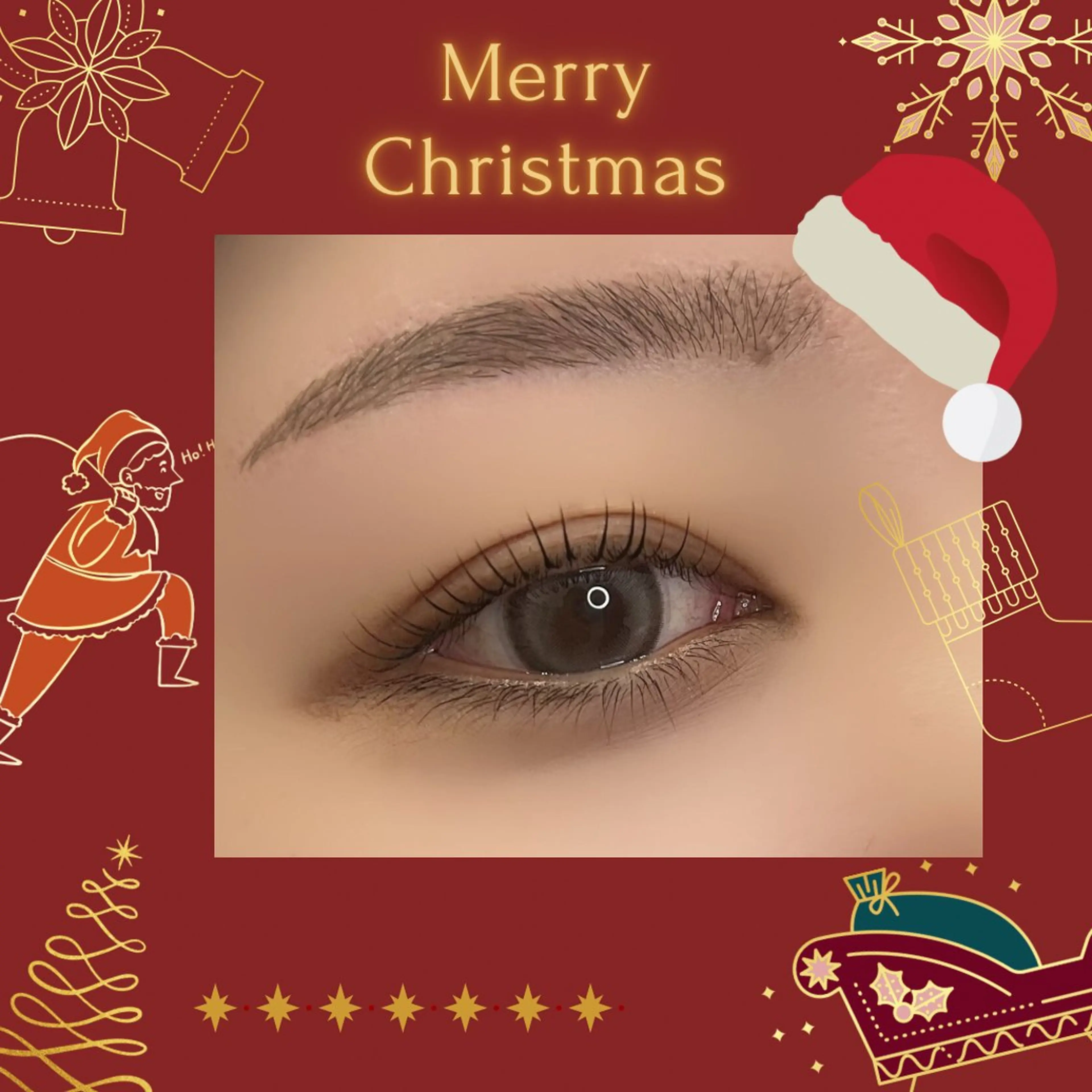 新規様限定☆クリスマス前クーポン🎅🎁まつ毛パーマ➕眉毛ワックス脱毛(毛量調整付)の写真