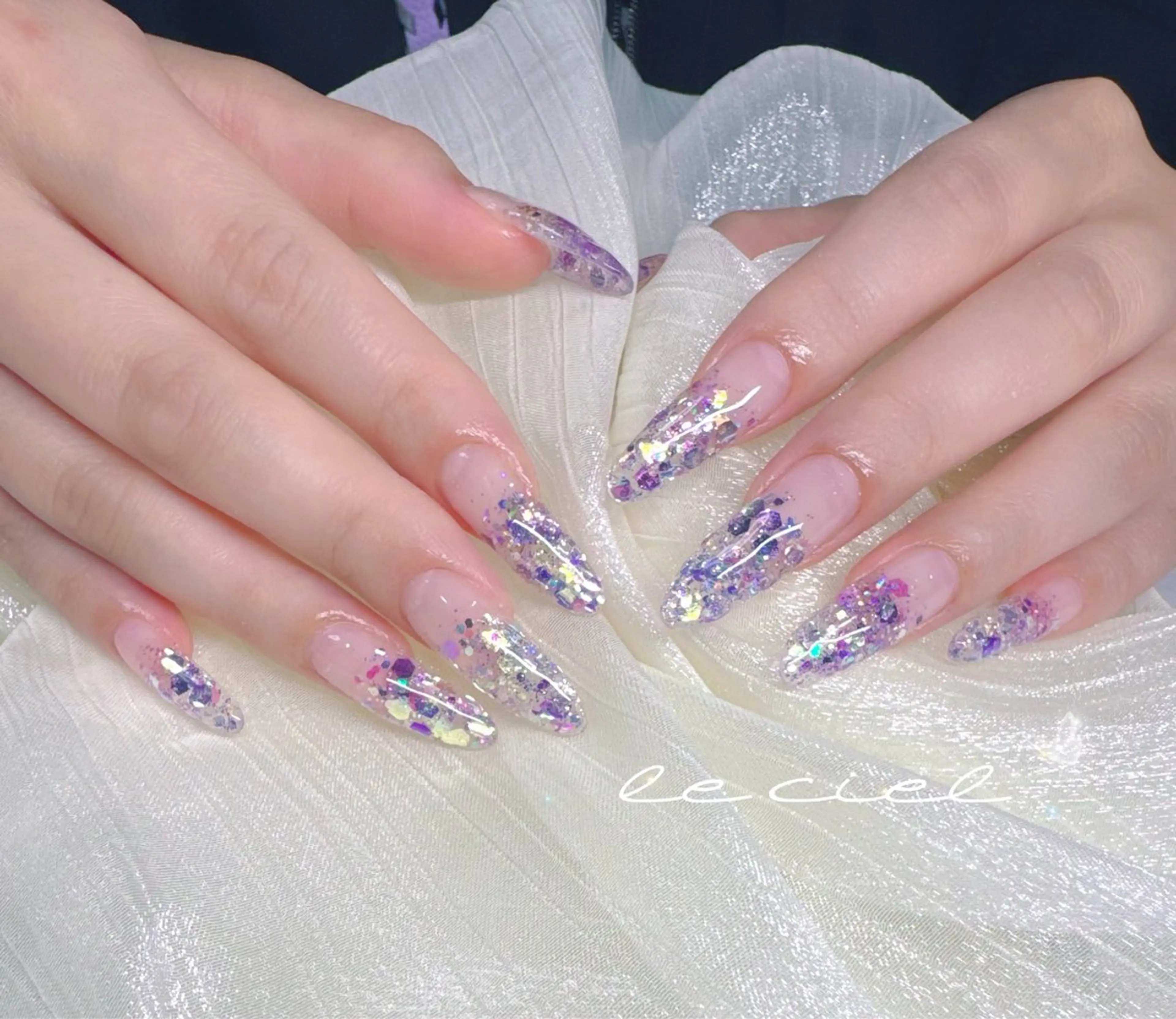 [新規様&自店オフ込み]チップ長出し＋カラグラorラメグラの写真