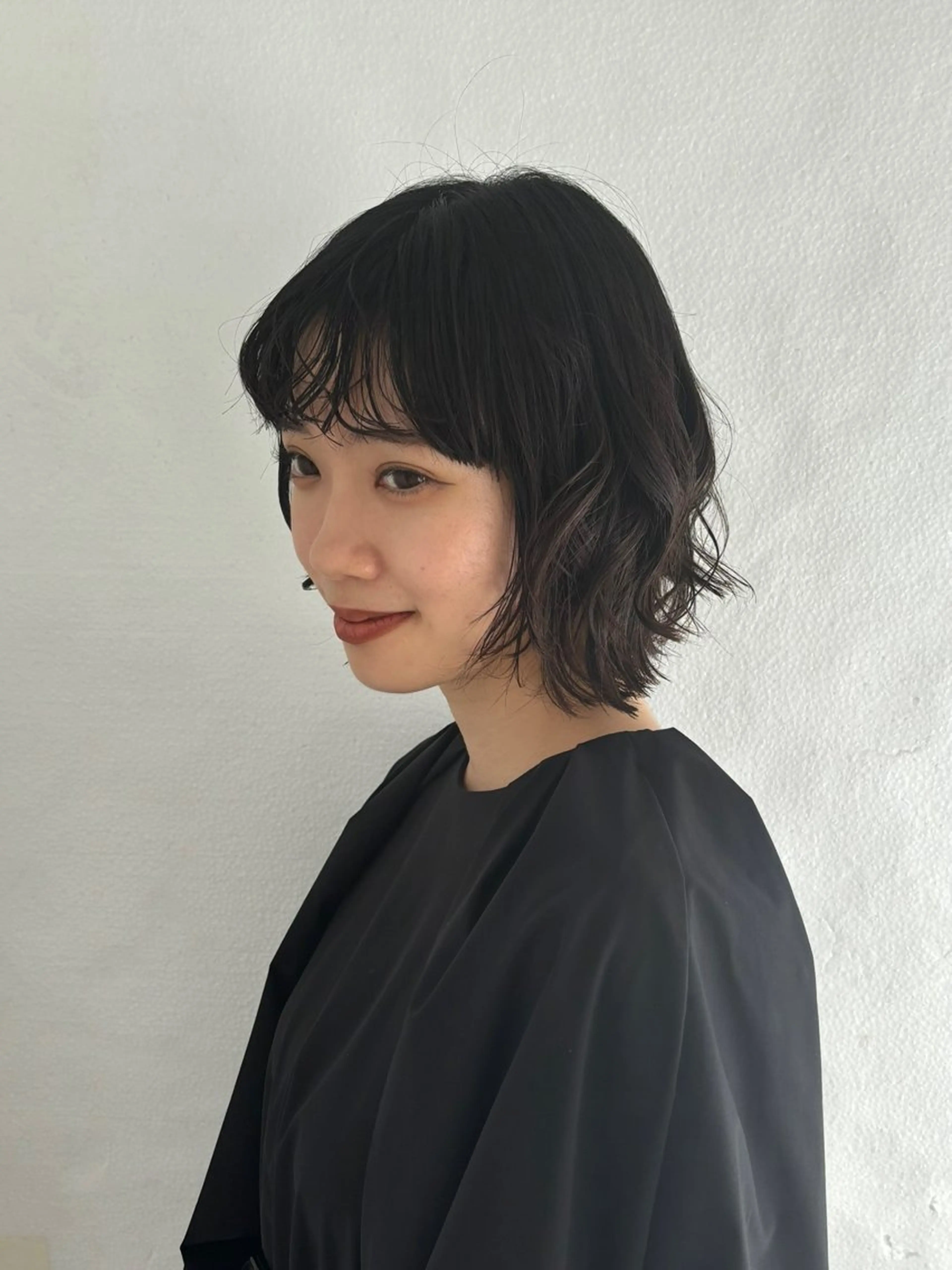 ミディアム パーマ MOE /艶感カラー /韓国風スタイルのヘアスタイル