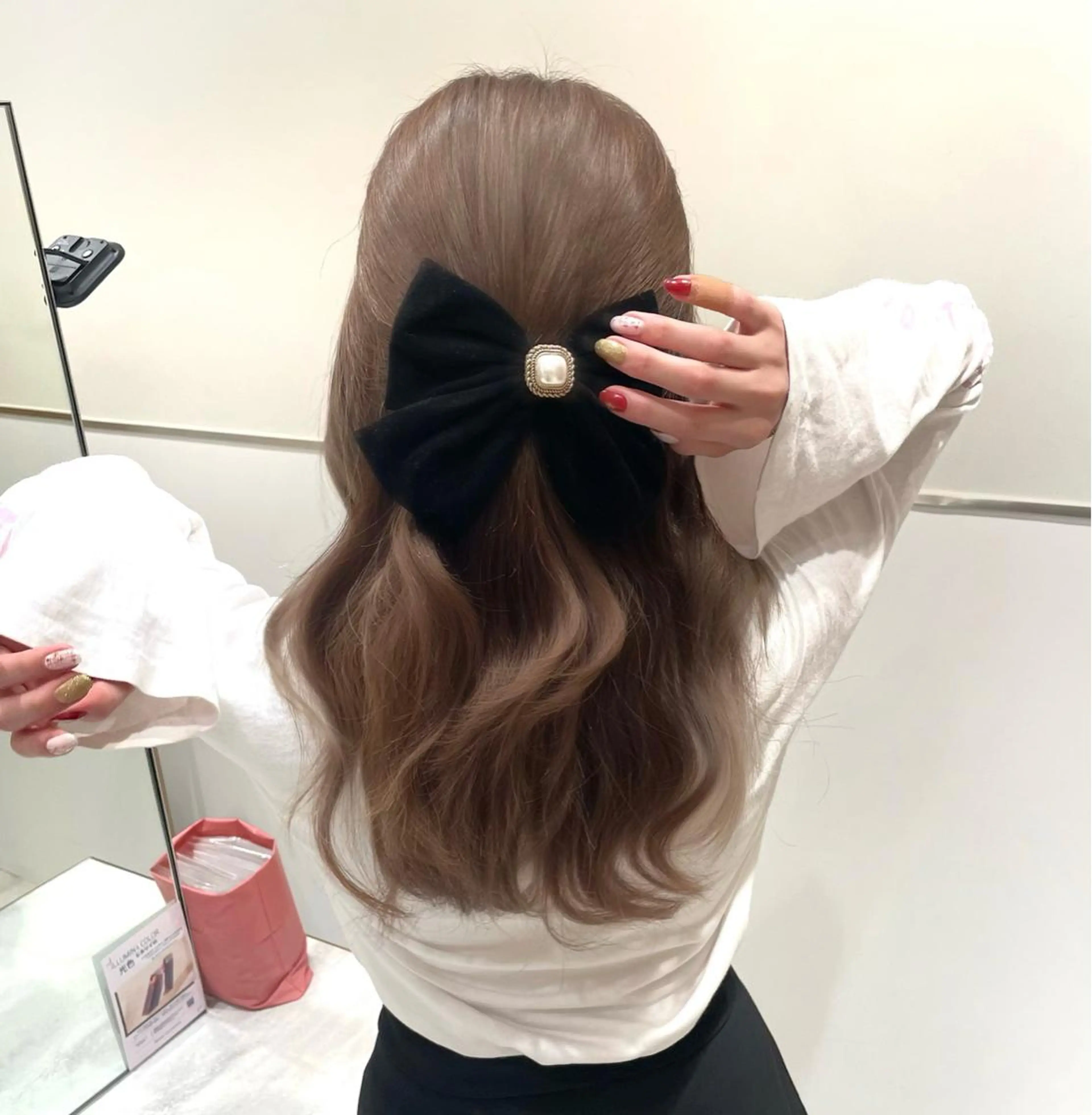 セミロング カラー ヘアアレンジ Toiro所属・🤎小顔レイヤー /ベージュ🤎友香のヘアスタイル