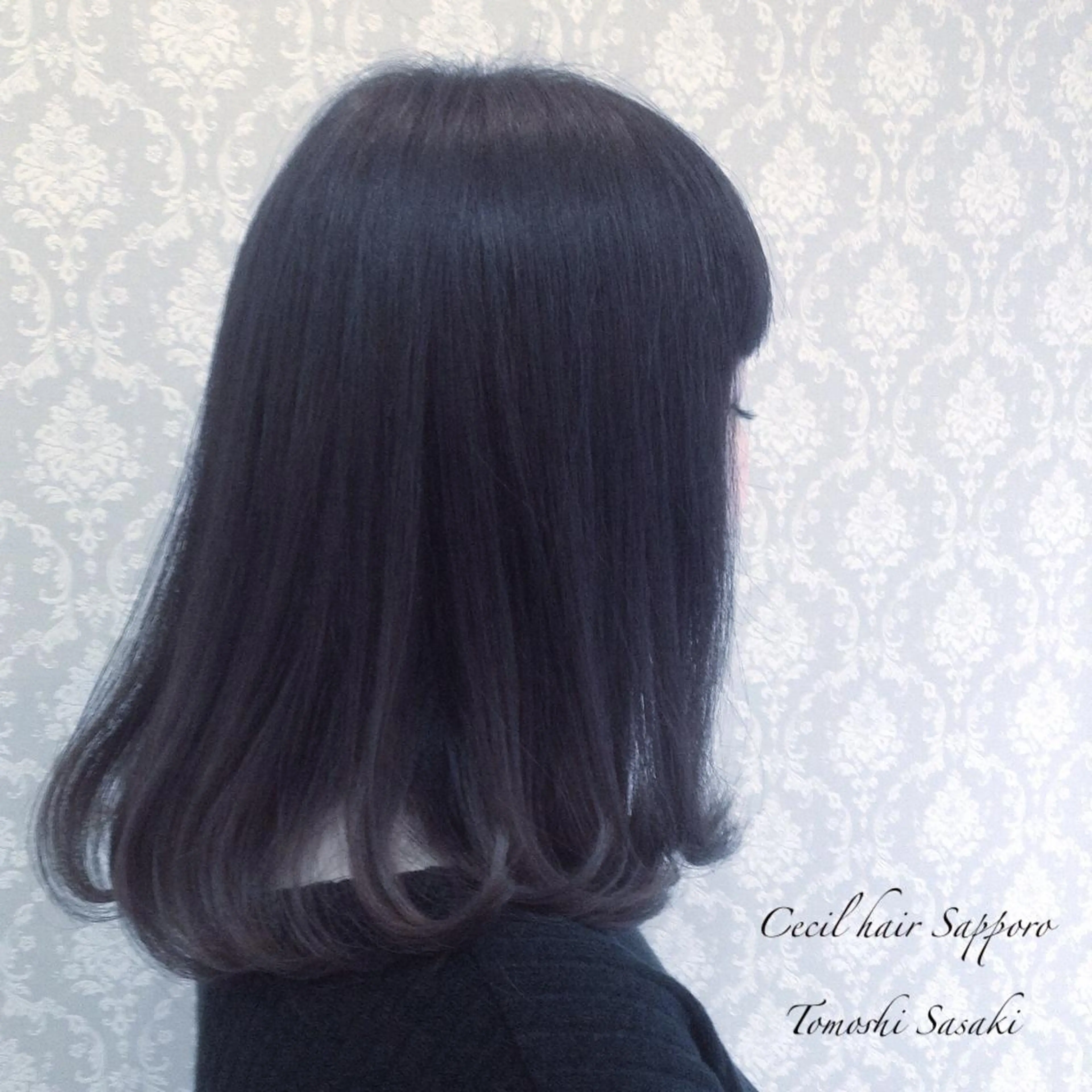 カラー 透明感カラー ダークグレー ササキ トモシのヘアスタイル