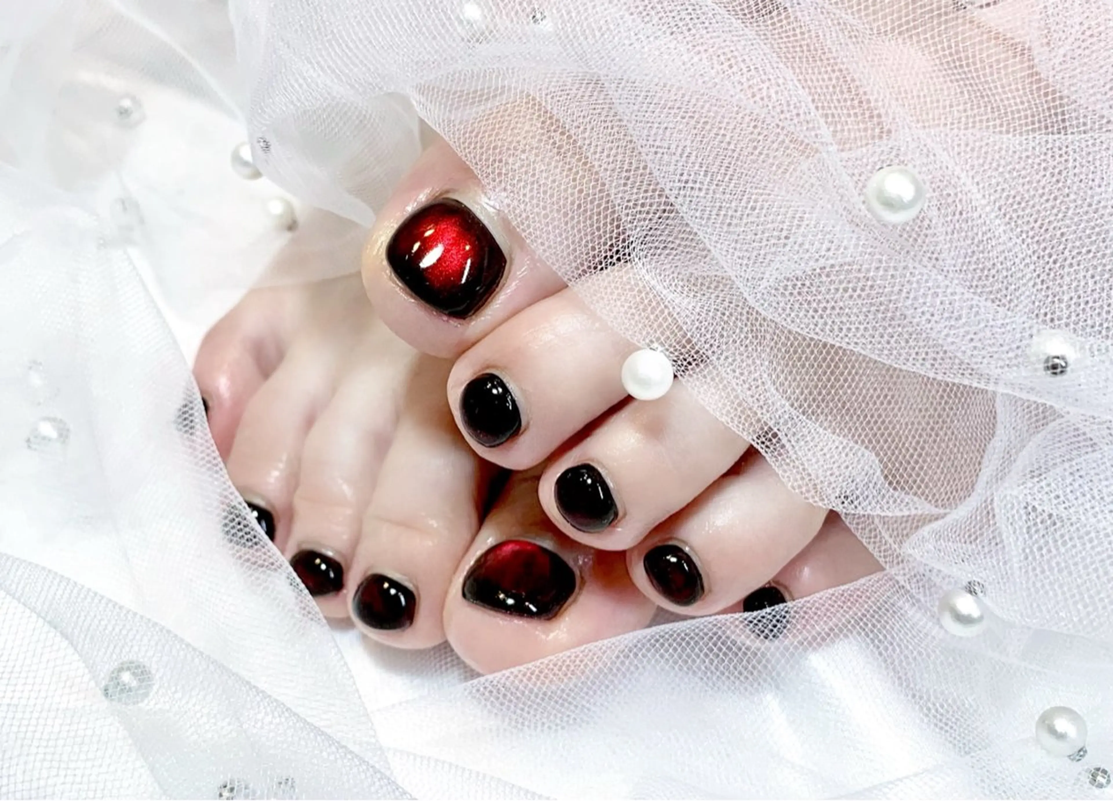 ネイル フットネイル マグネットネイル Chat　noir所属・【chatnoir】 MIYUのネイルデザイン