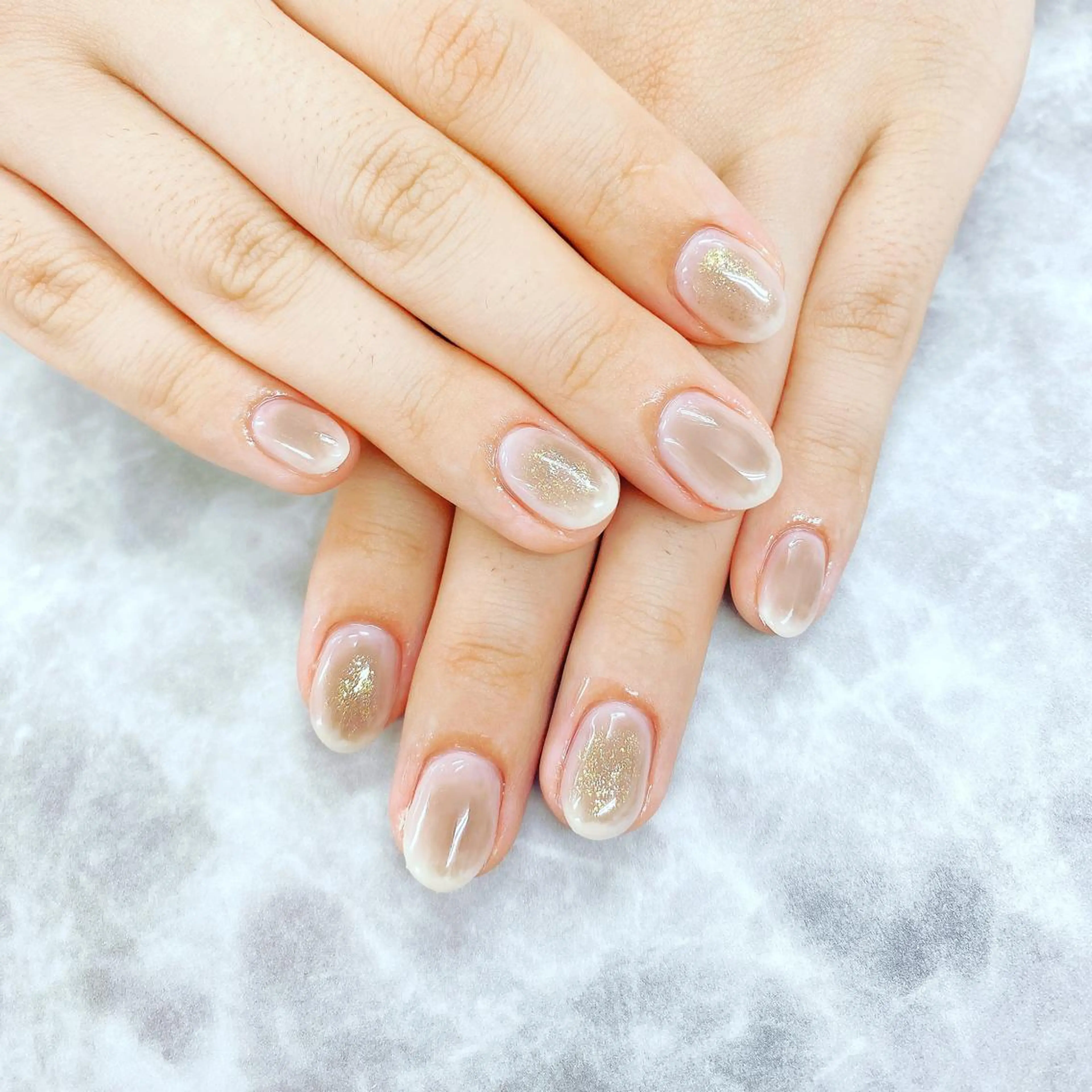 ネイル チークネイル ラメ(グリッター) N._._.claw[エヌクロー]所属・N._._. clawのネイルデザイン