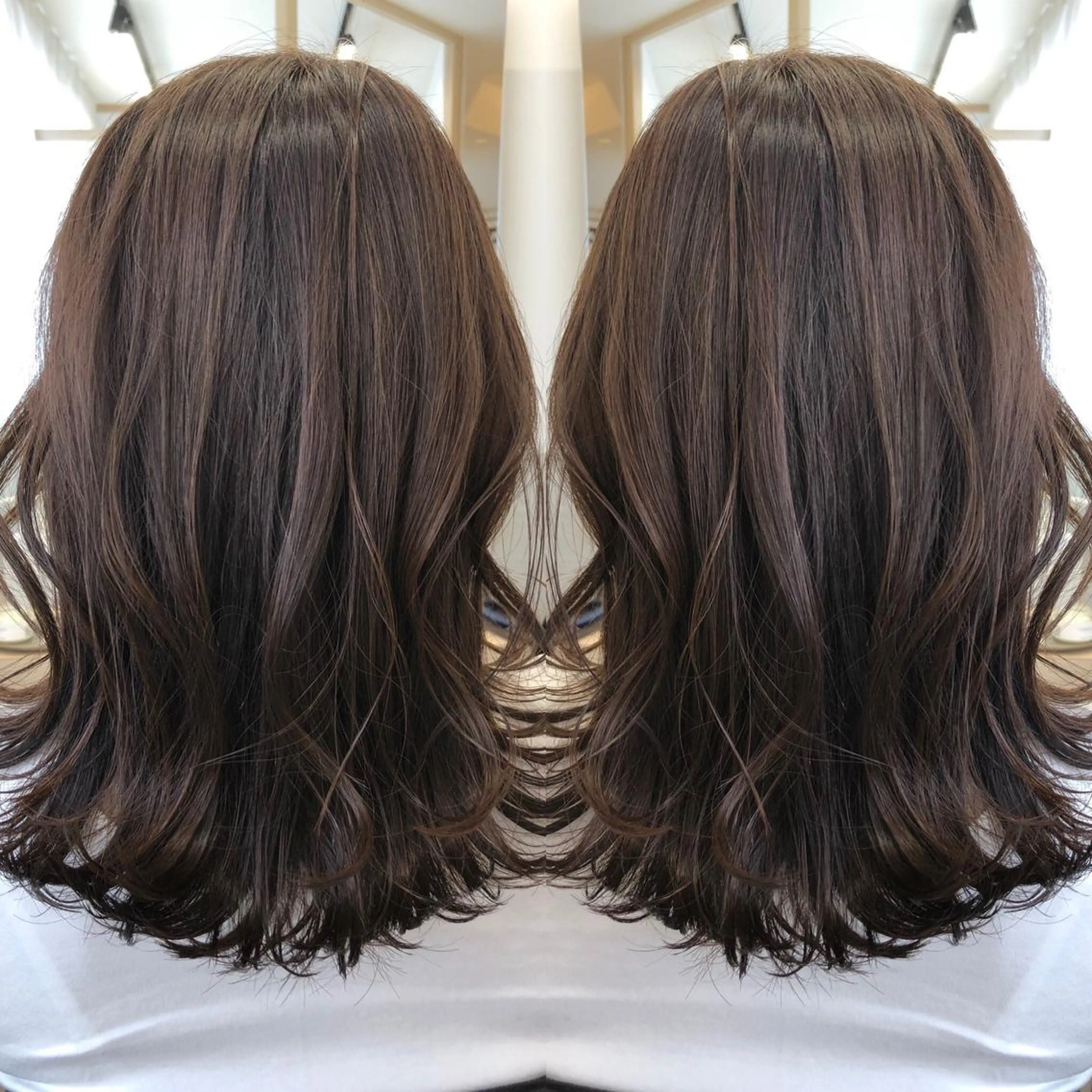 ミディアム カラー ブラウンカラー 天野 涼のヘアスタイル