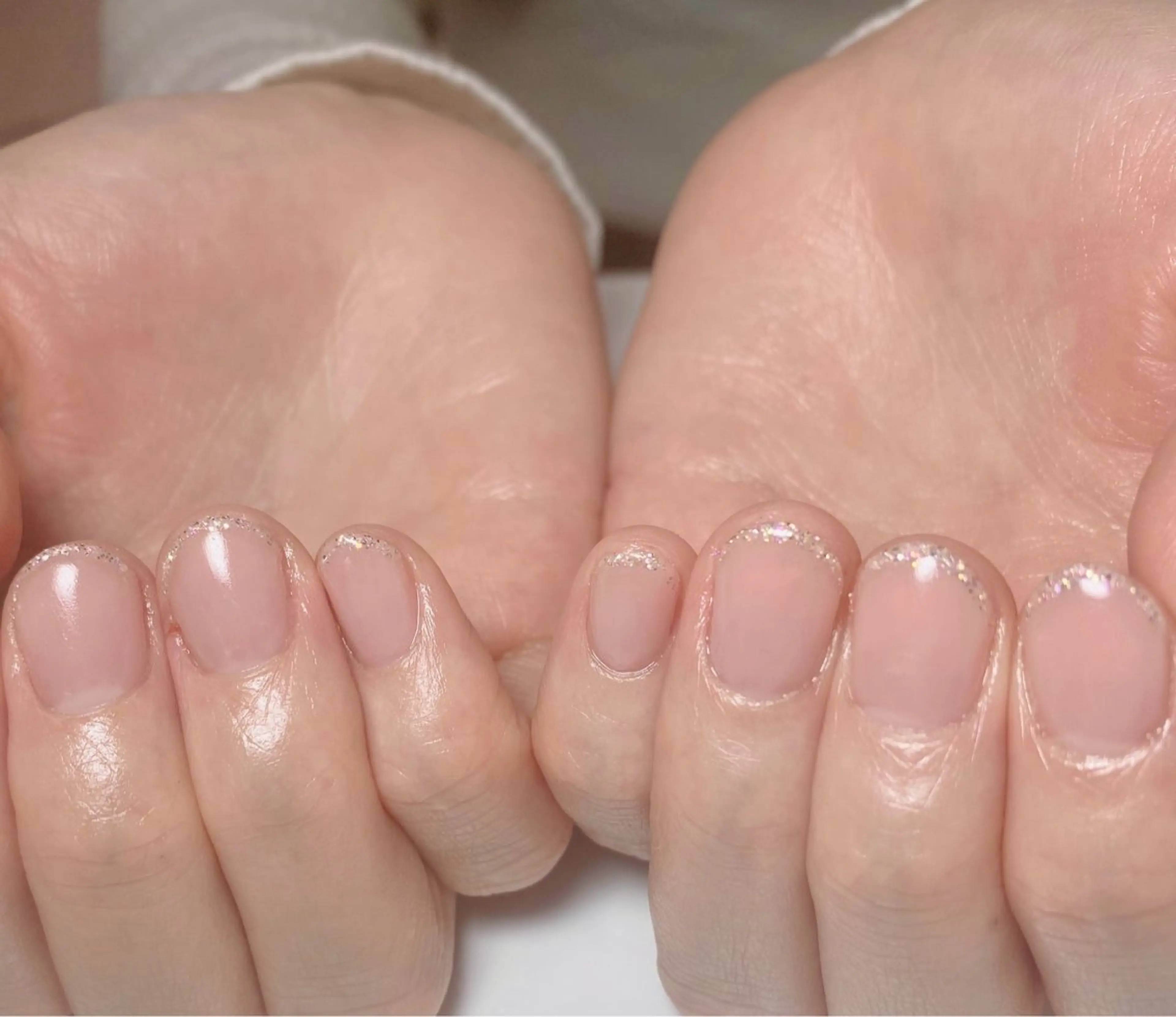ネイル フレンチネイル キラキラネイル ハンドネイル Nail Salon K 🧸美爪育成のネイルデザイン